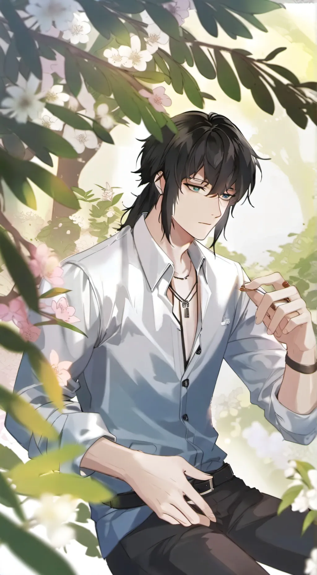 ai character: muichiro tokito  background