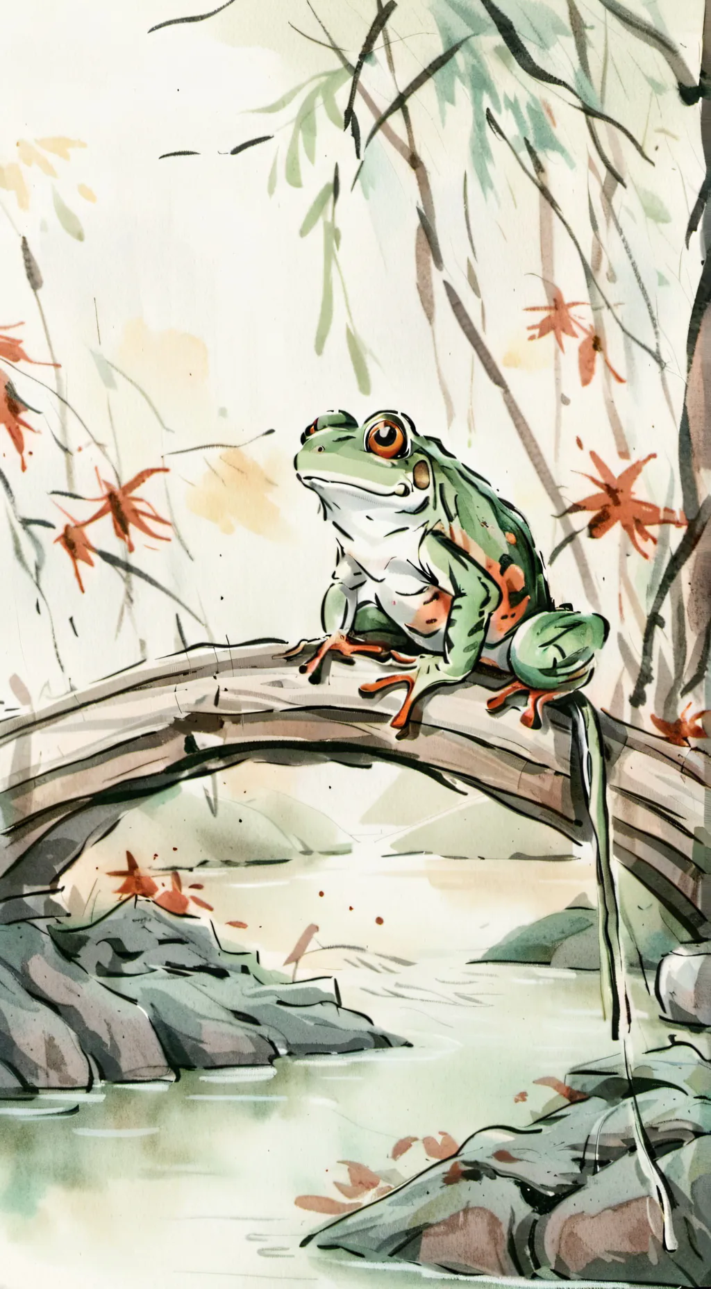 ai character: frog background