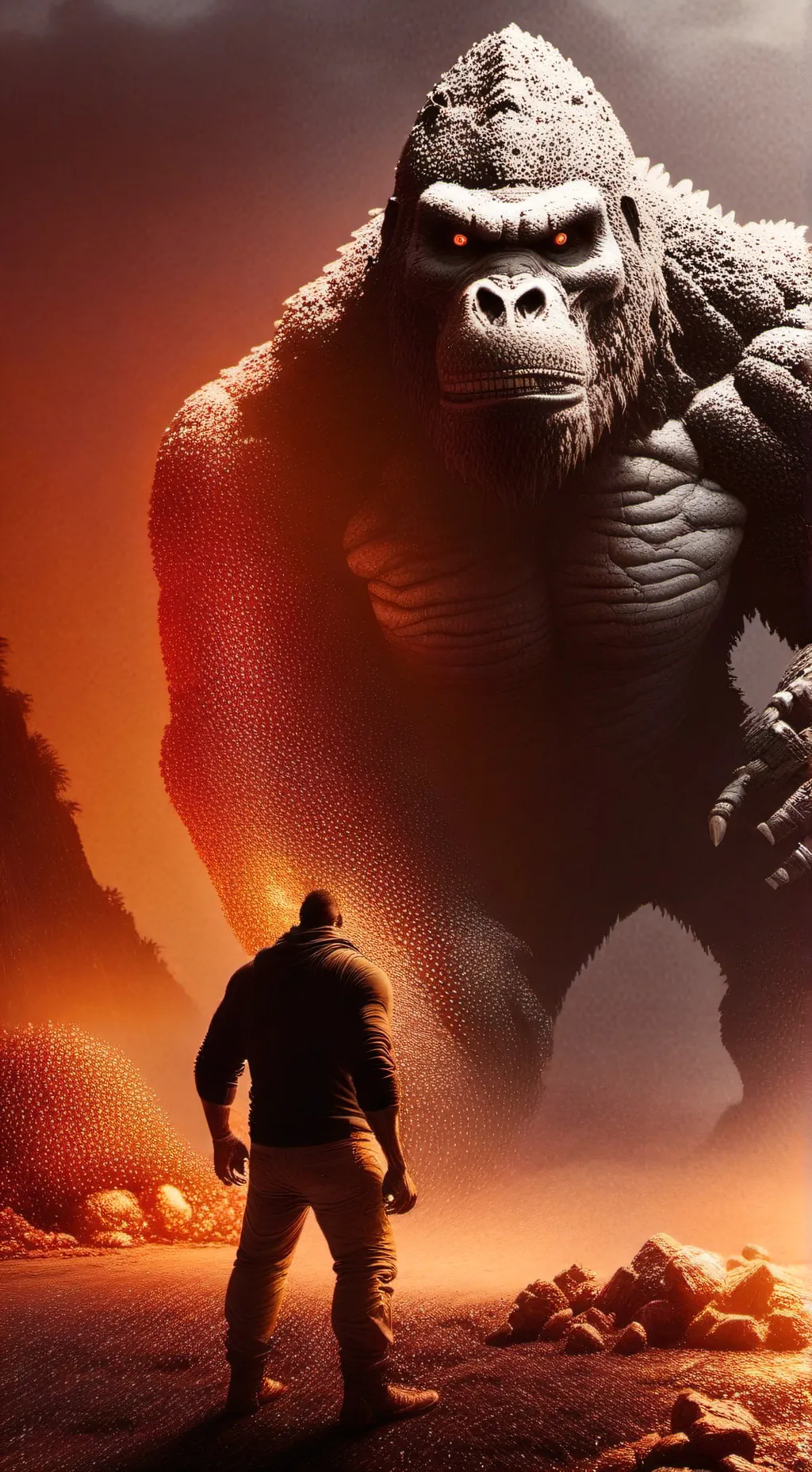 ai character: KING KONG 2025 background