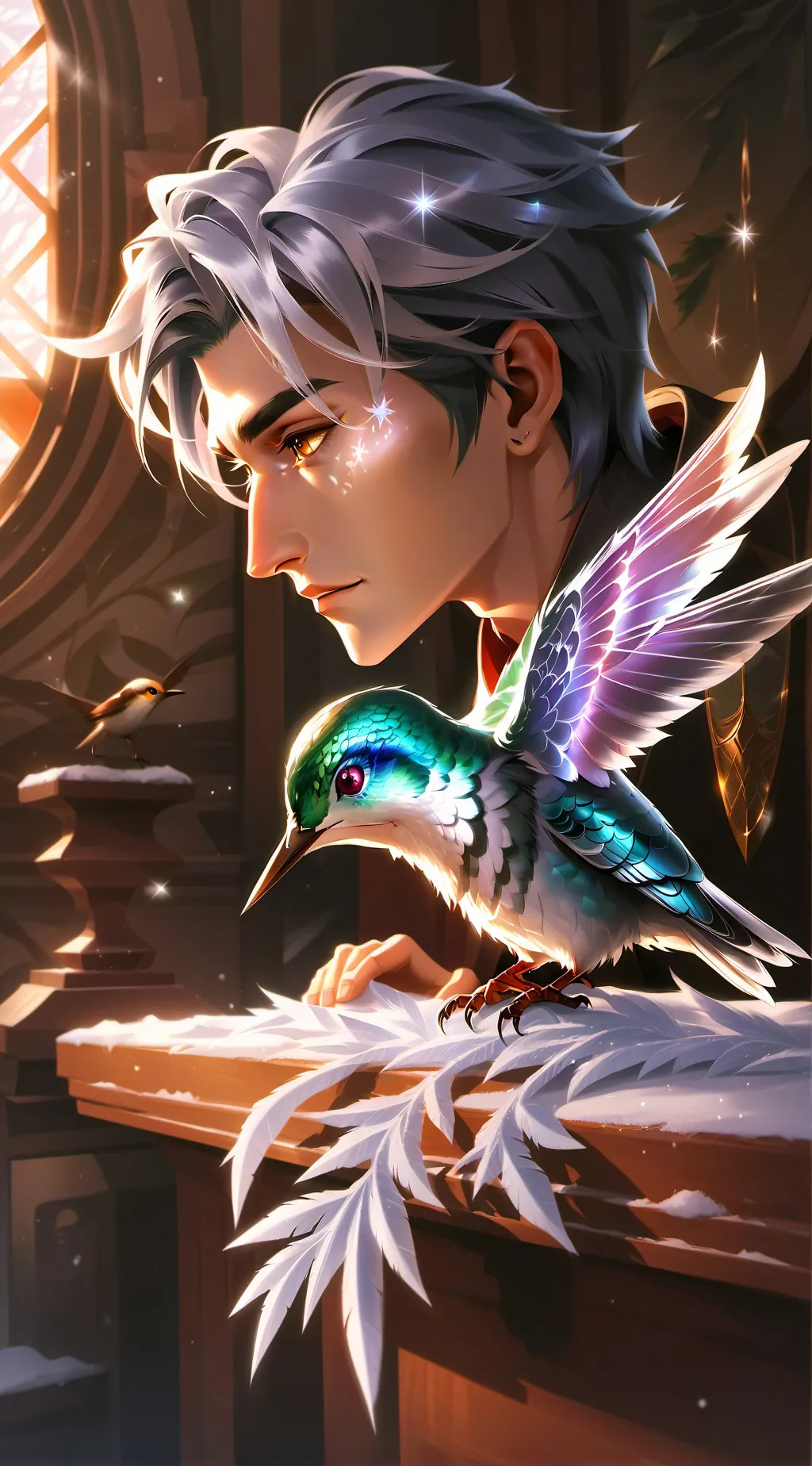 ai character: Iceberg Hummingbird background