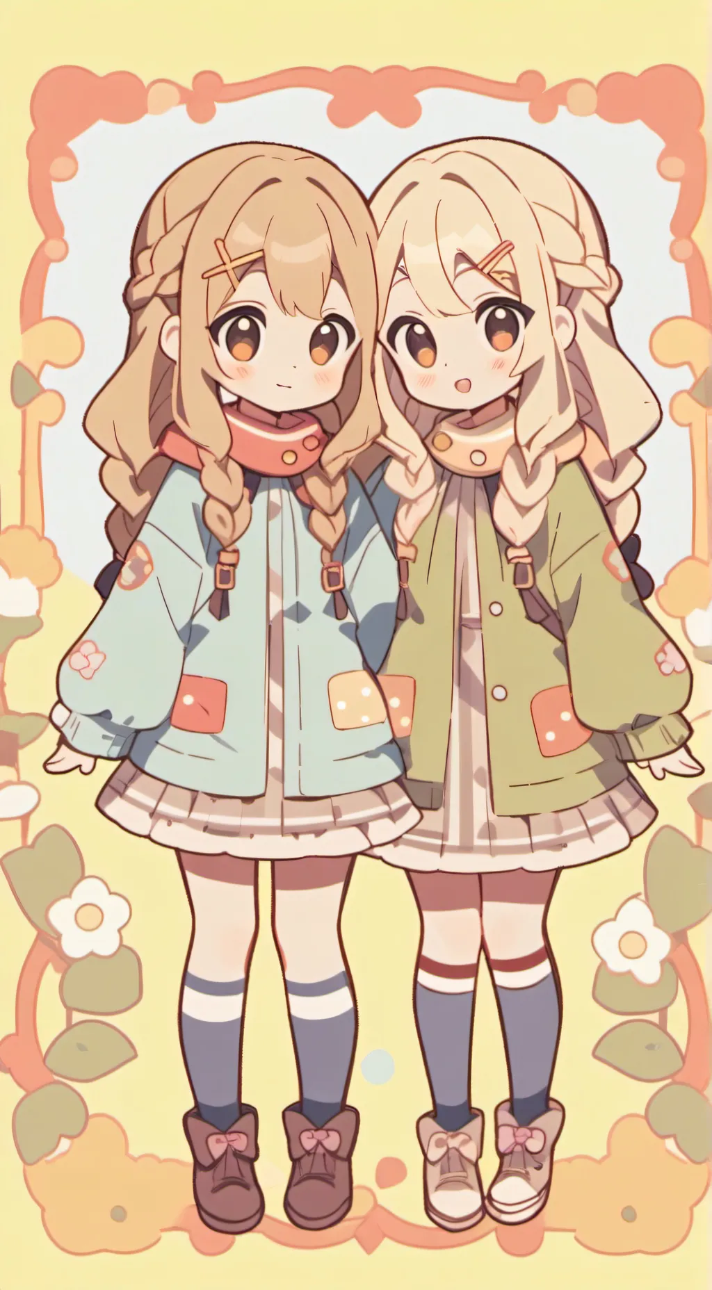 ai character: Lily and lila background