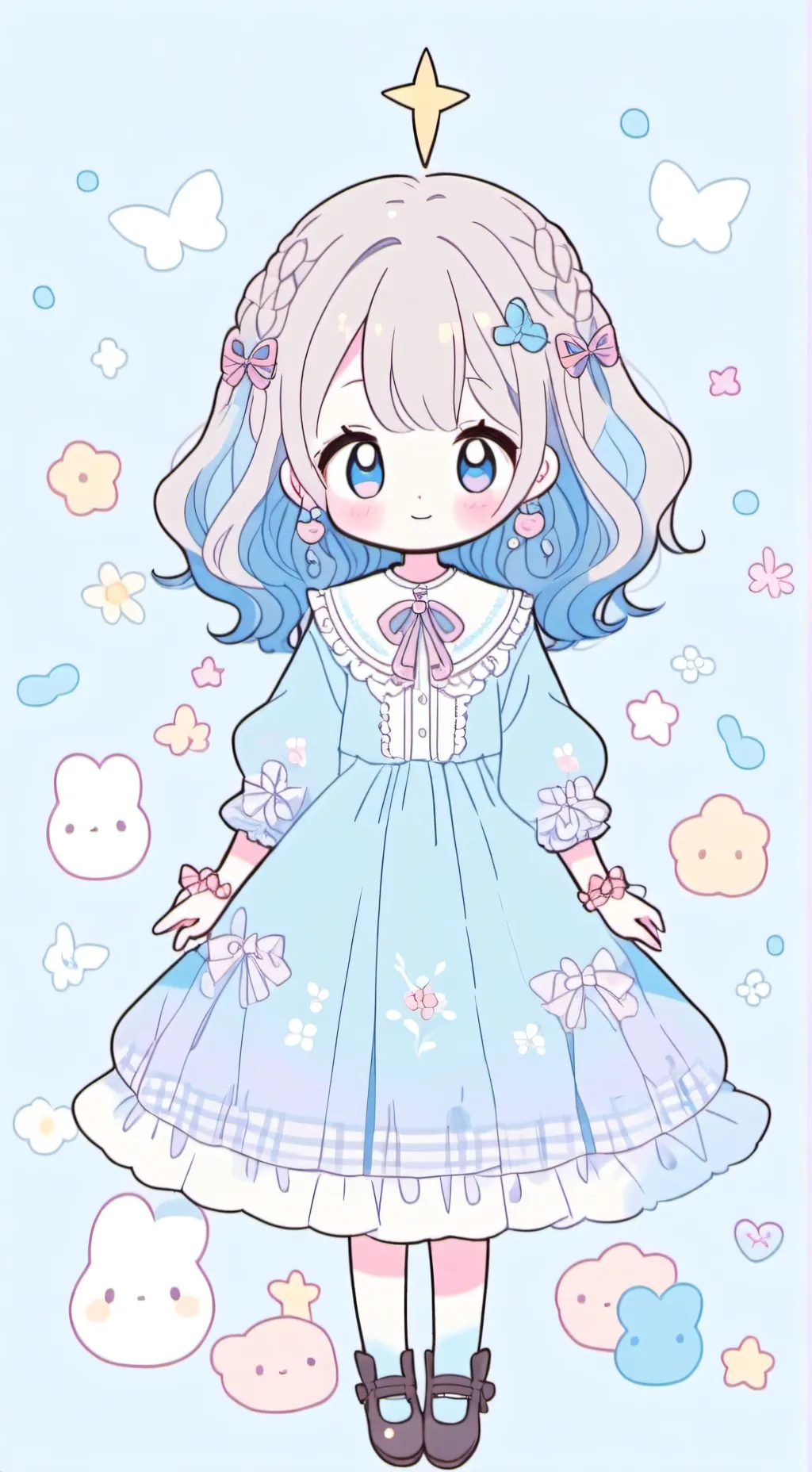 ai character: Little girl background