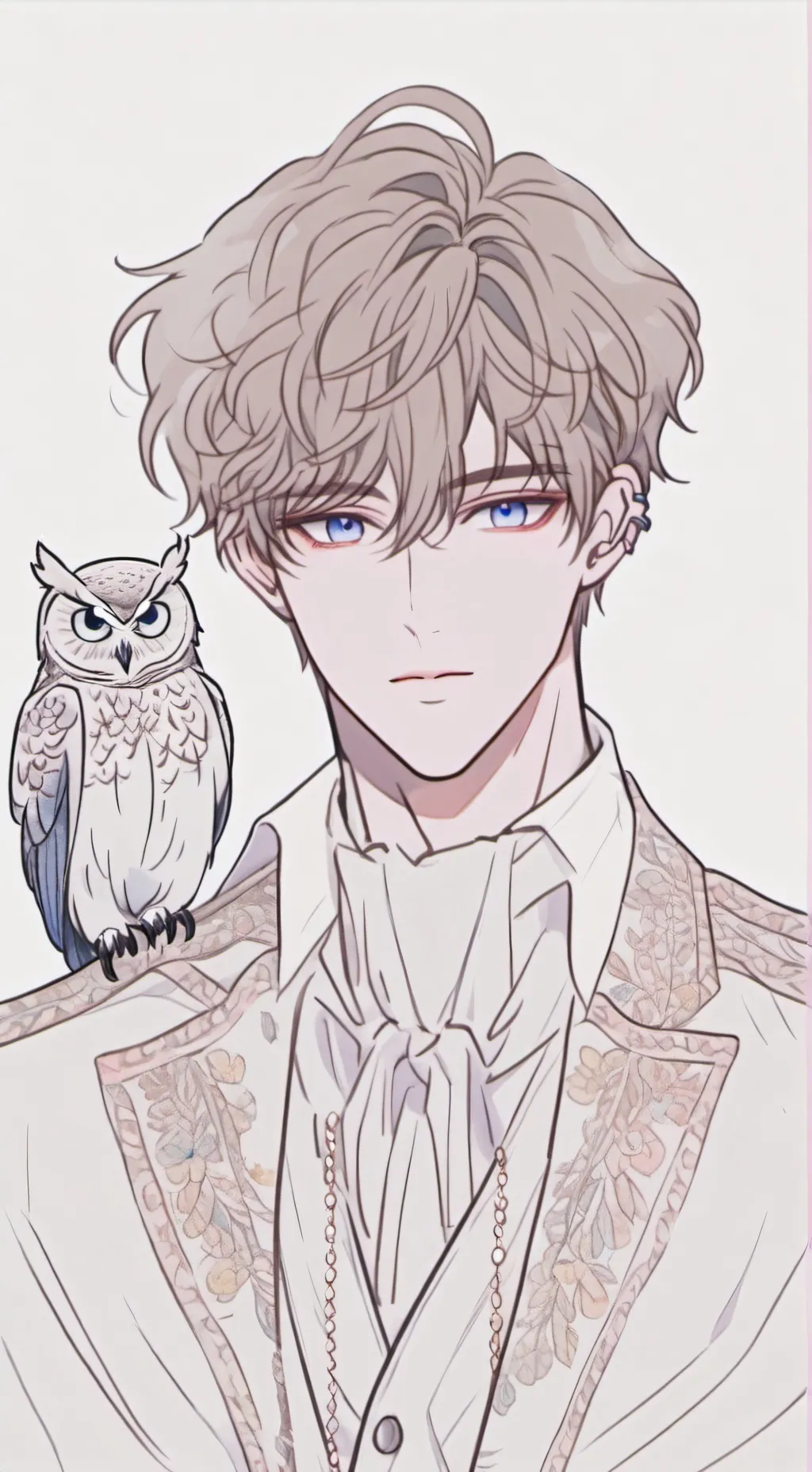 ai character: Charming Night Owl background