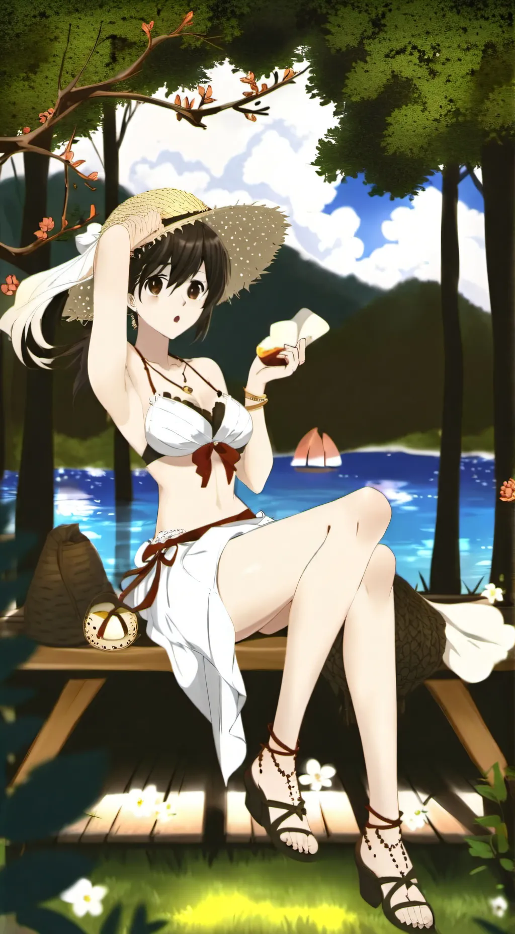 ai character: haruhi Fujioka background