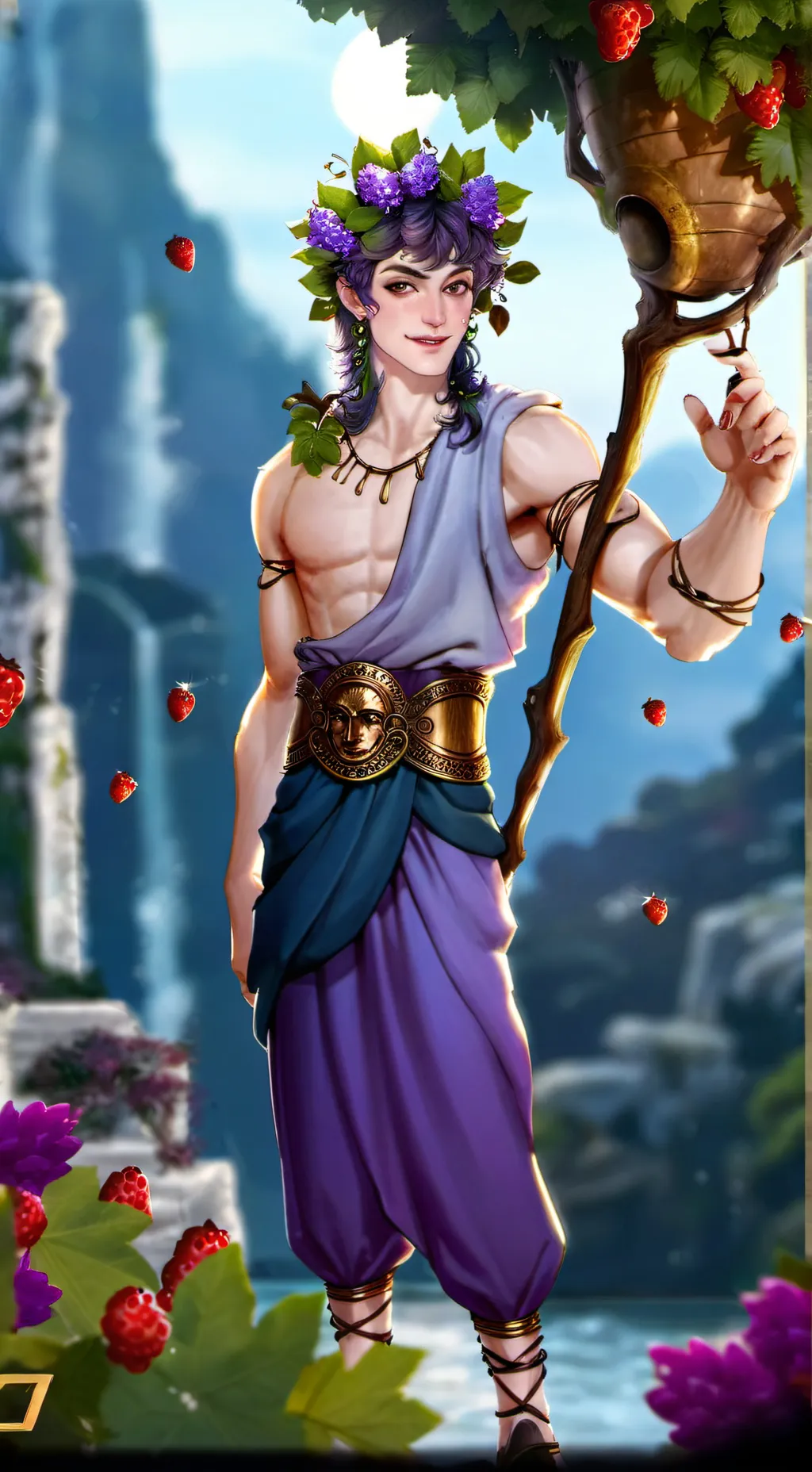 ai character: Dionysus🍇🇬🇷 background