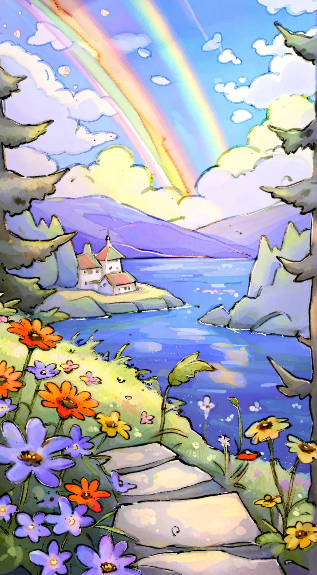 ai character: dandys world!! :D  background