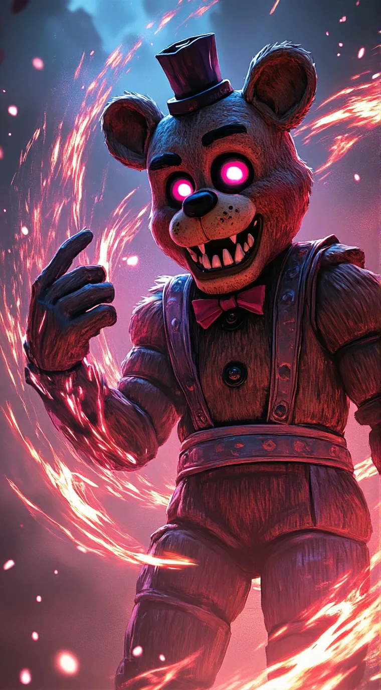 ai character: powered Freddy  background