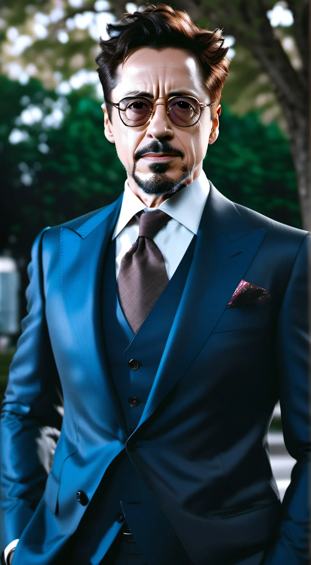ai character: Tony Stark Dad  background