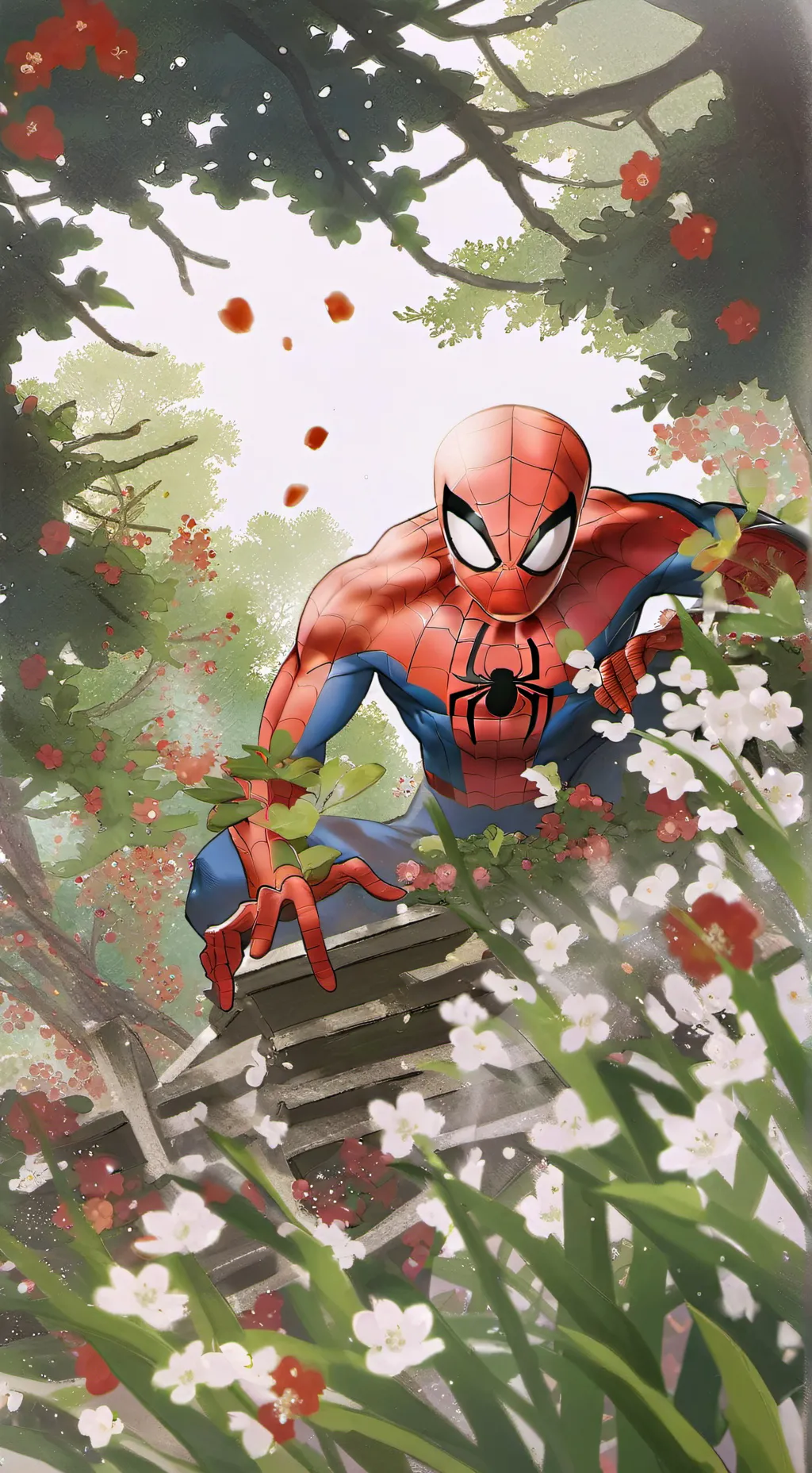 ai character: spiderman background