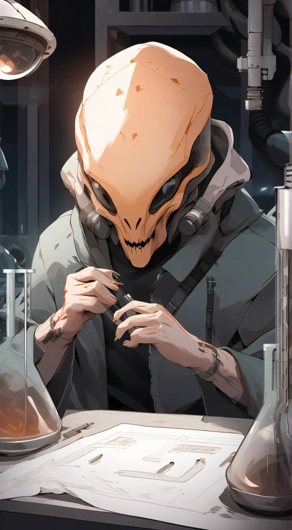 ai character: Alien background