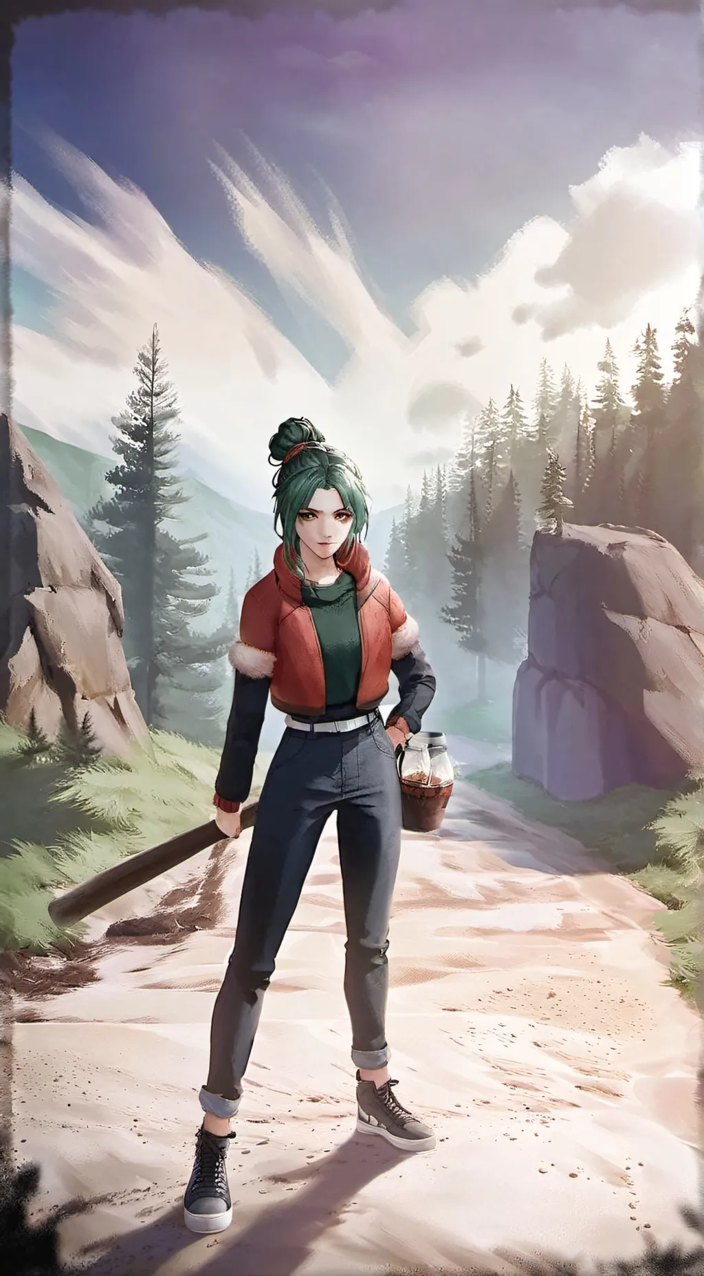 ai character: maki Zenin  background