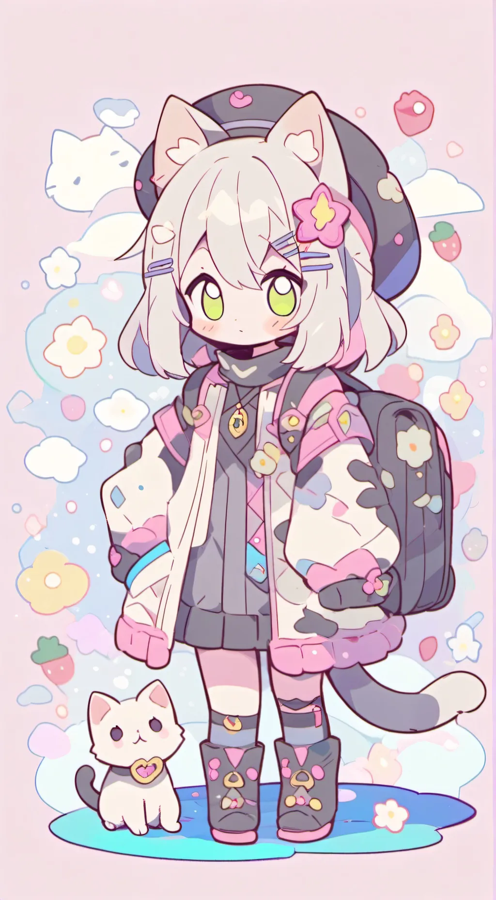ai character: meow  background