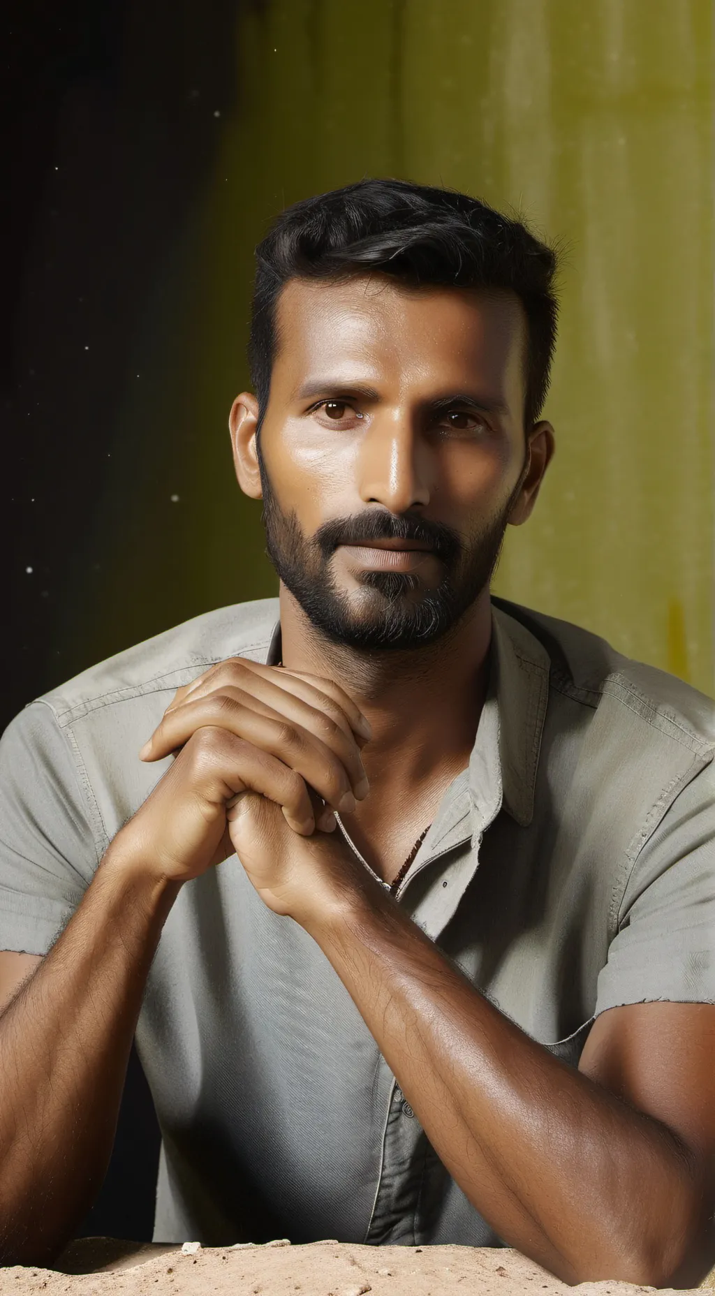 ai character: papa van julie background