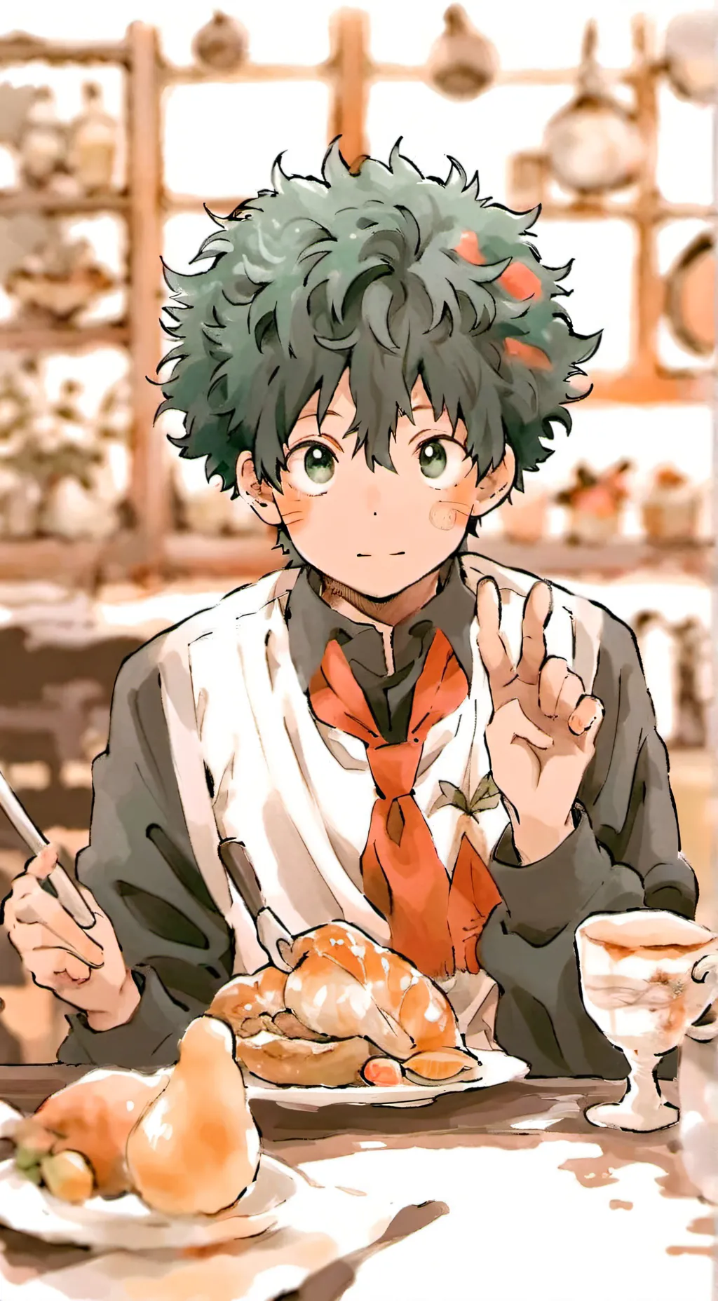 ai character: Izu Midoriya background