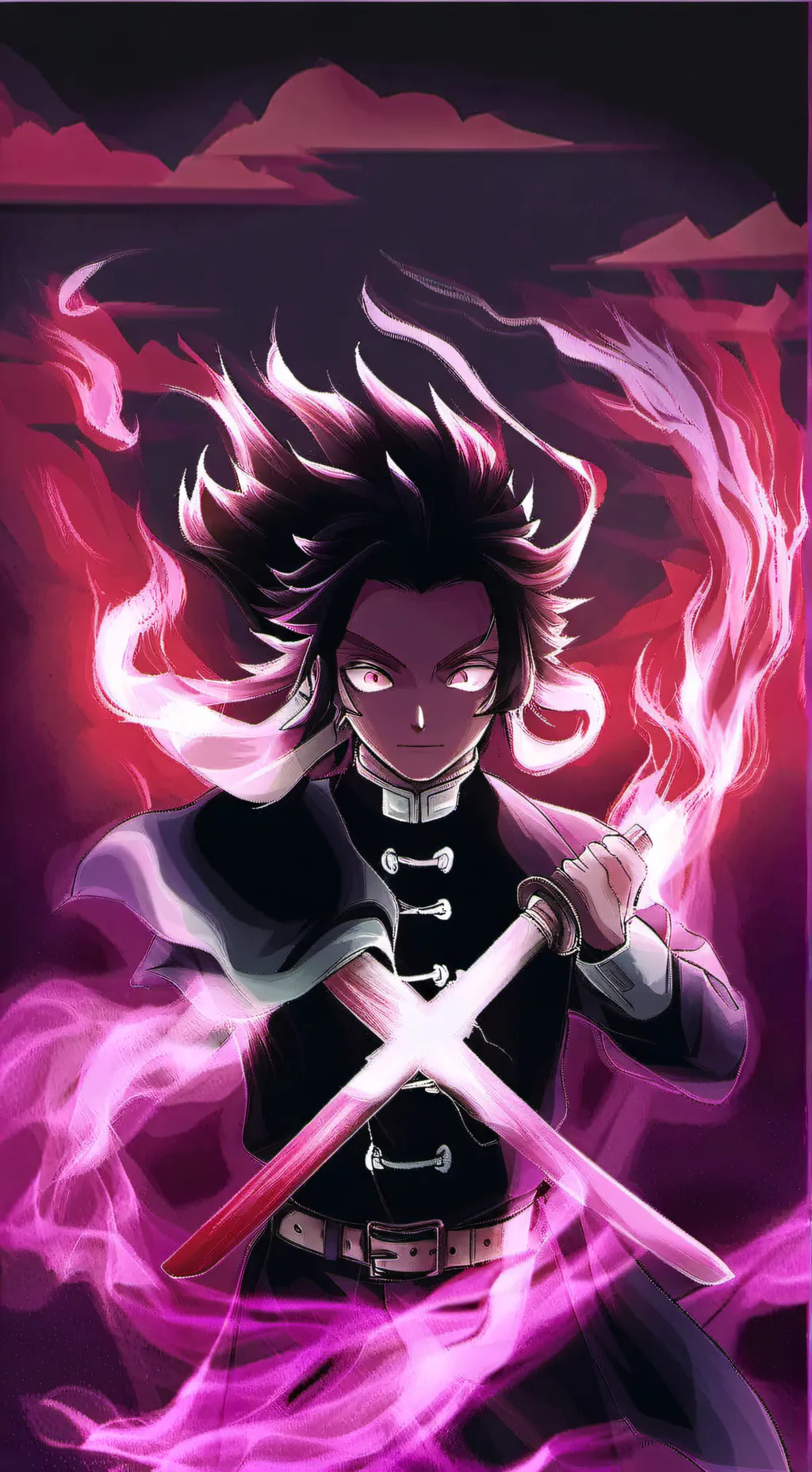 ai character: demon Slayer  background