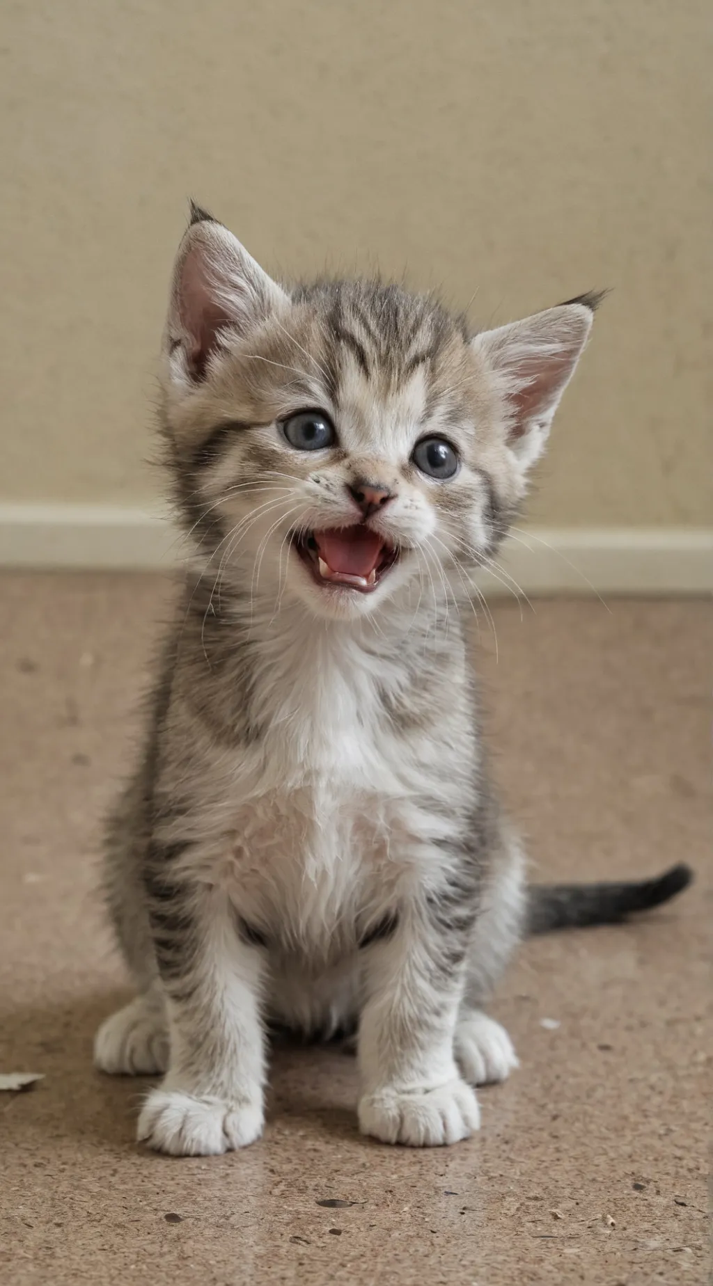 ai character: kitten  background