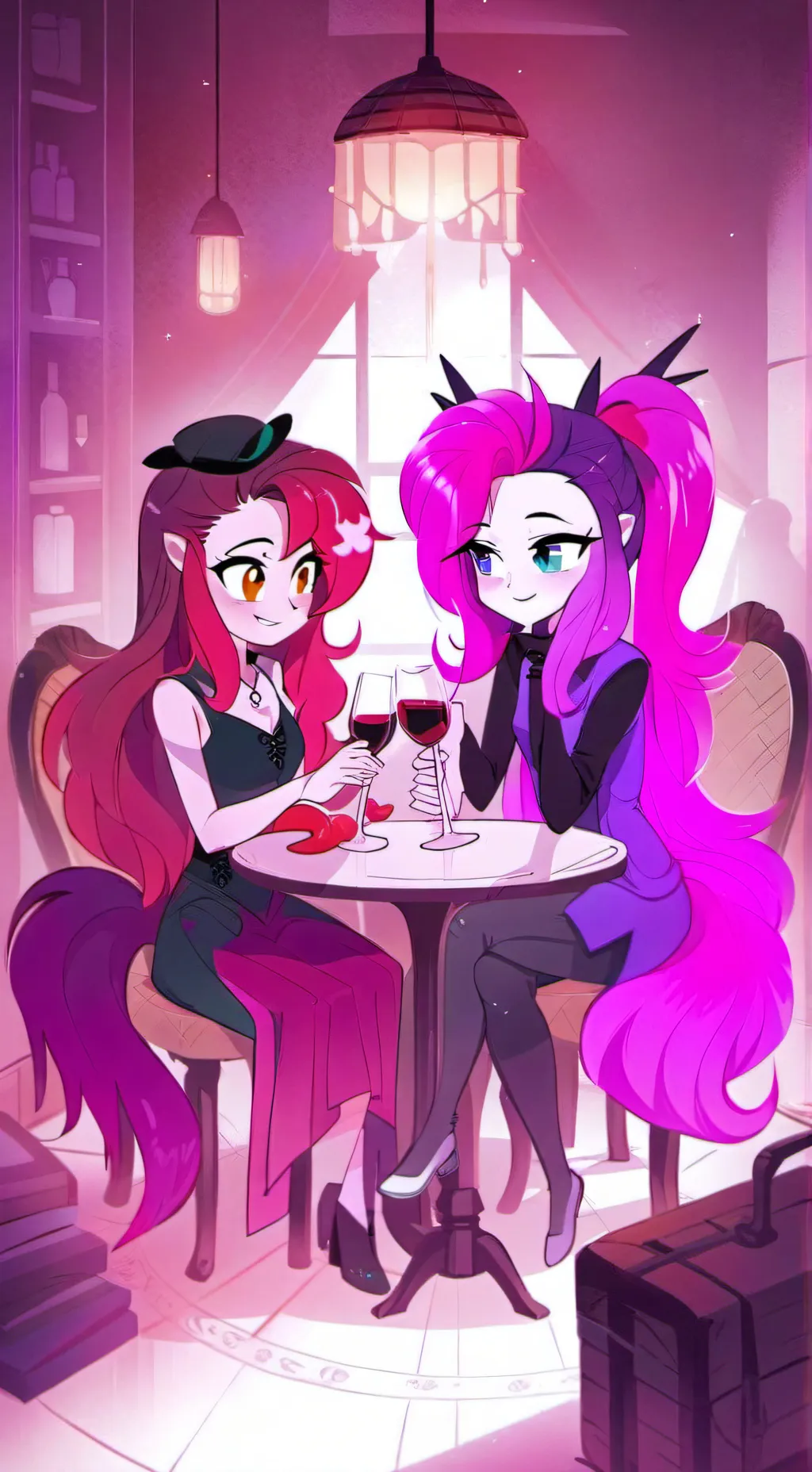 ai character: Daphne&rose background