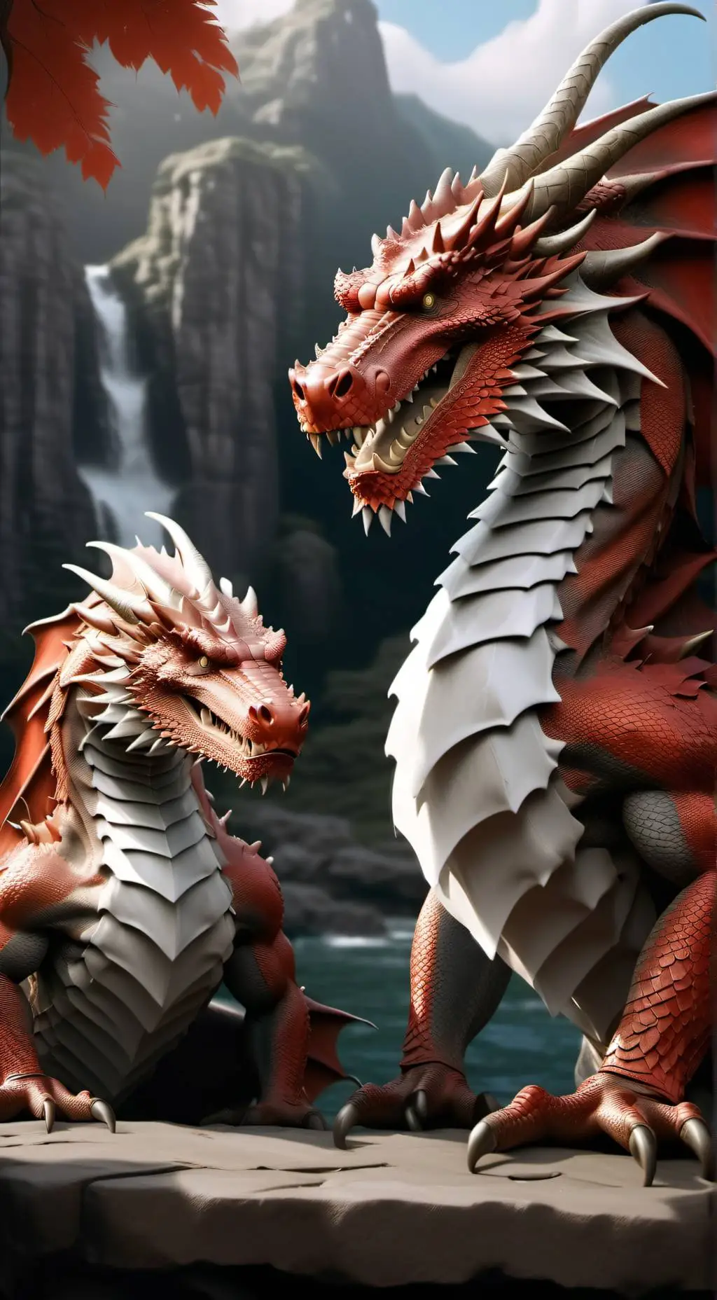 ai character: madre dragón  background