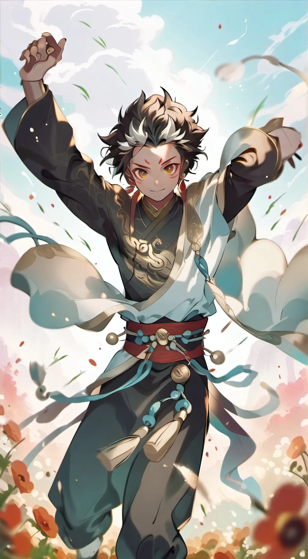 ai character: Tanjiro  background