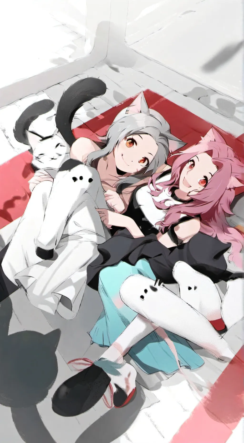 ai character: Naughty Catgirls background