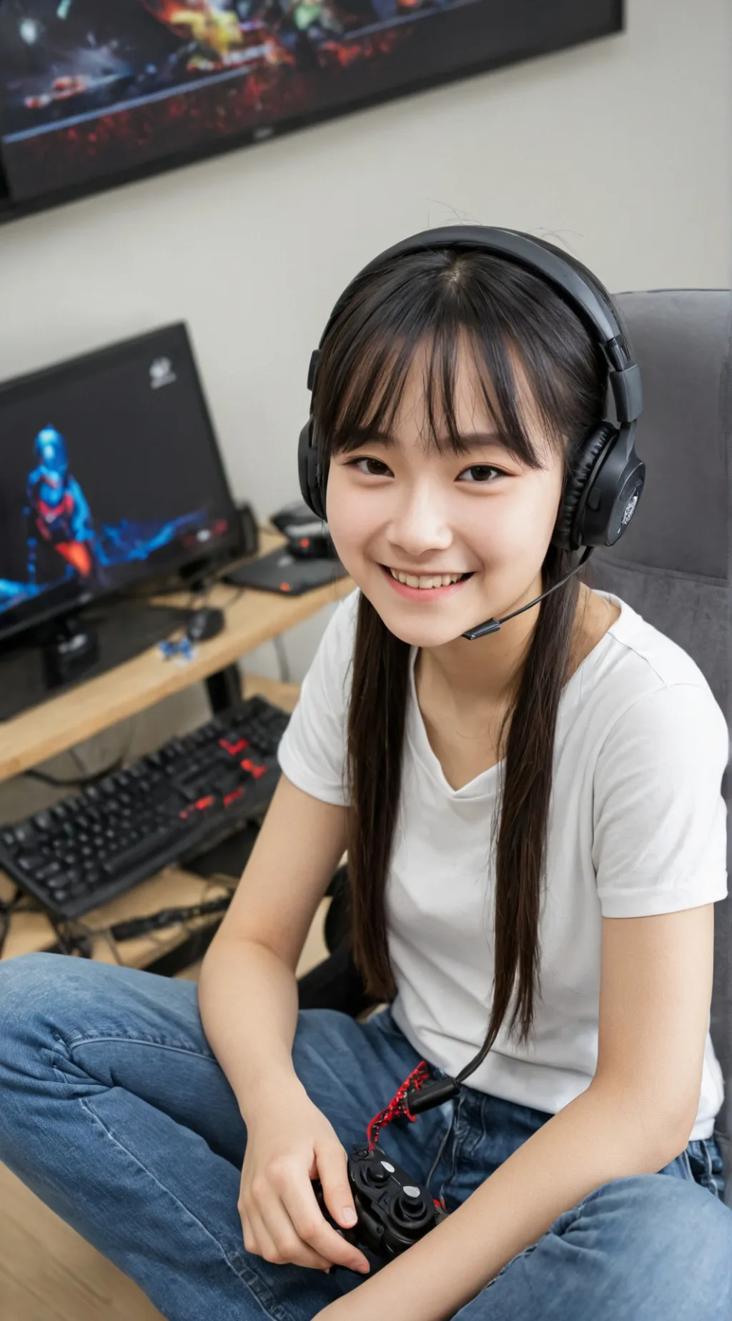 ai character: freya JKT48  background