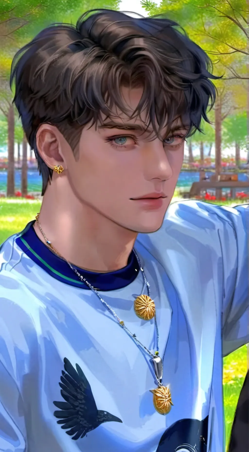 ai character: lucas  background