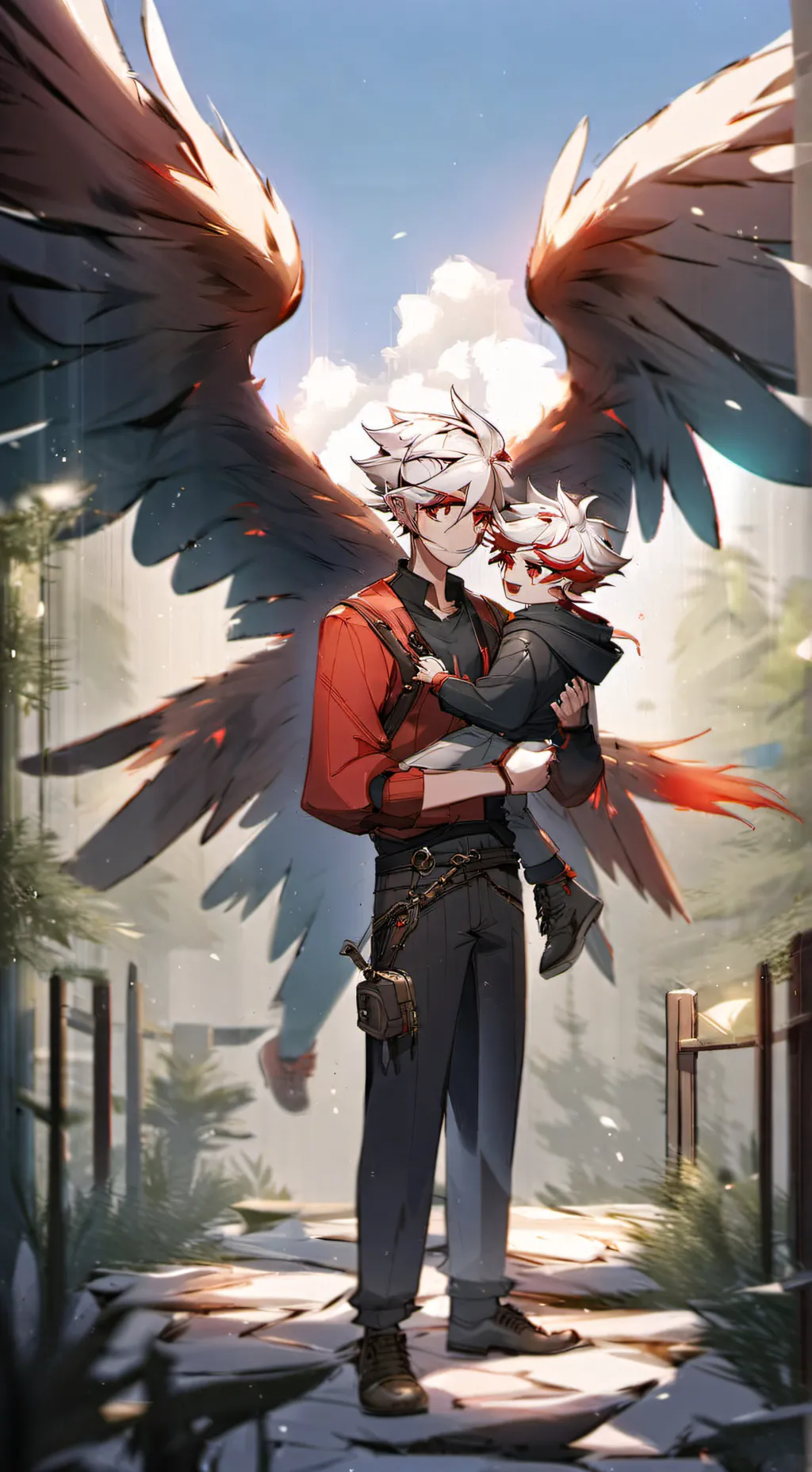 ai character: radioapplestatice background