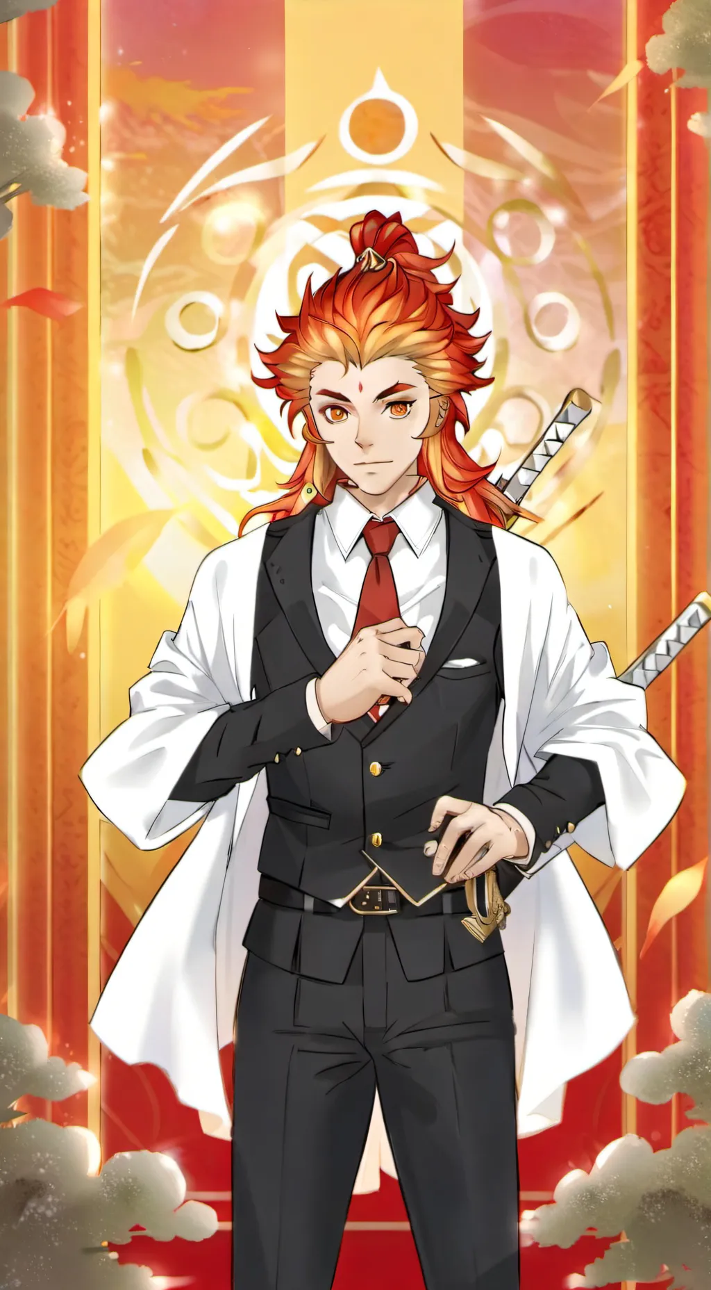 ai character: Kyojuro Rengoku  background