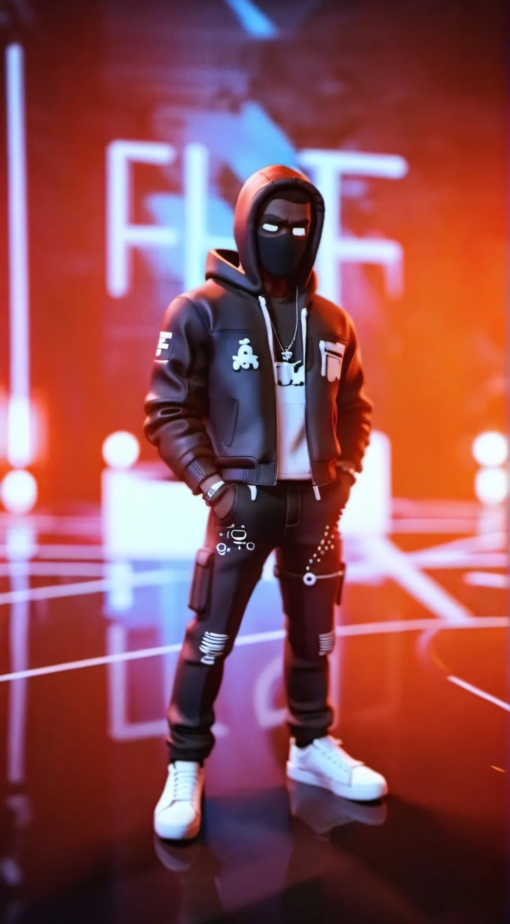 ai character: Black Imposter  background