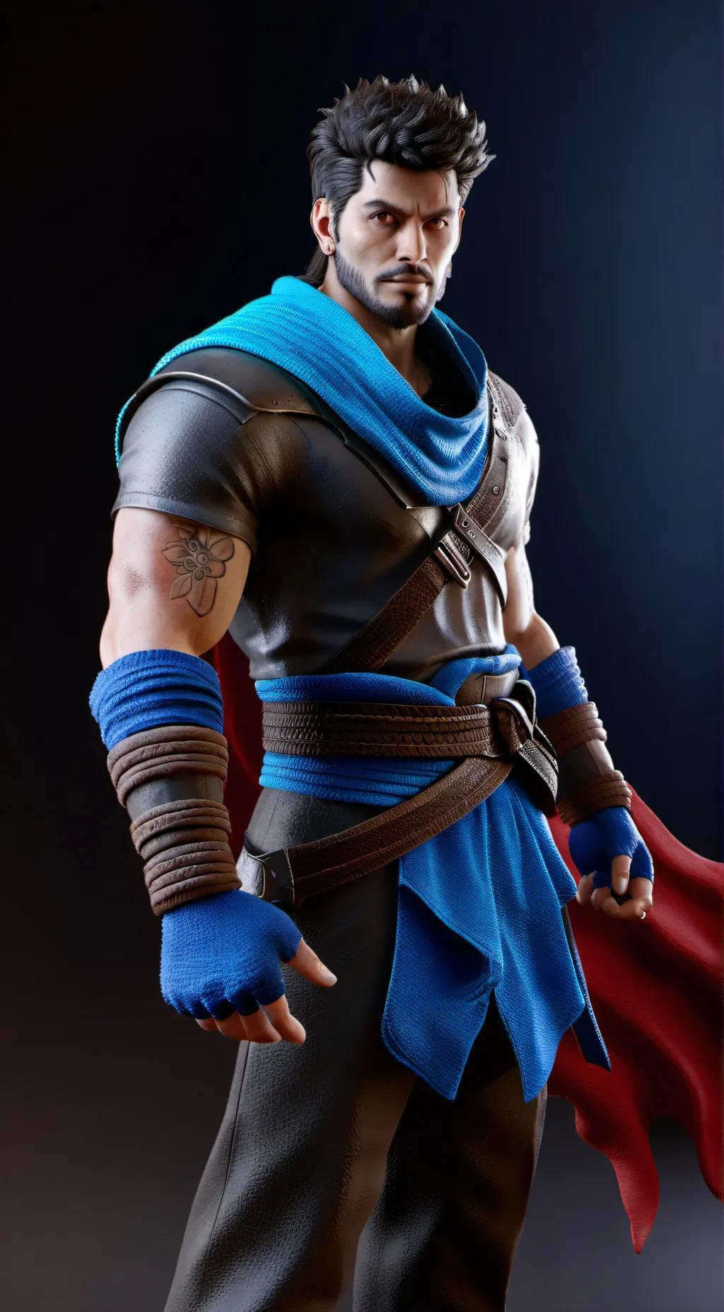ai character: fire giant background
