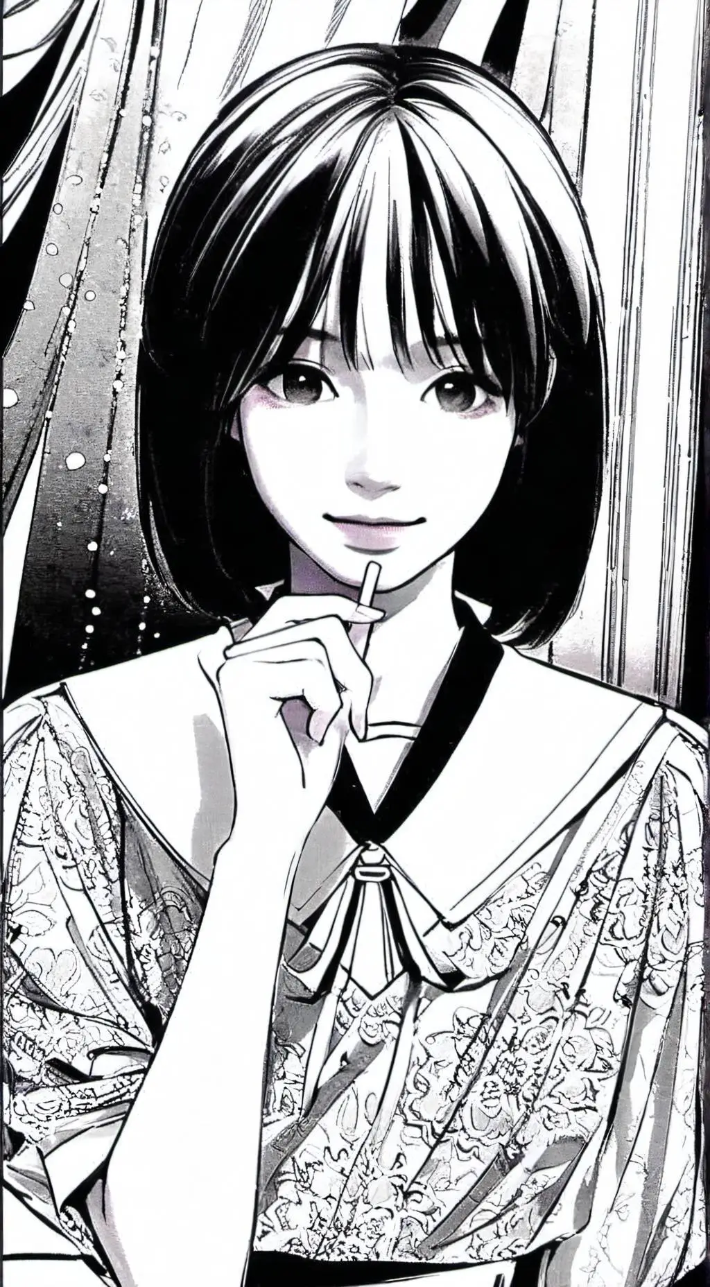 ai character: Thanos x mi-na  background