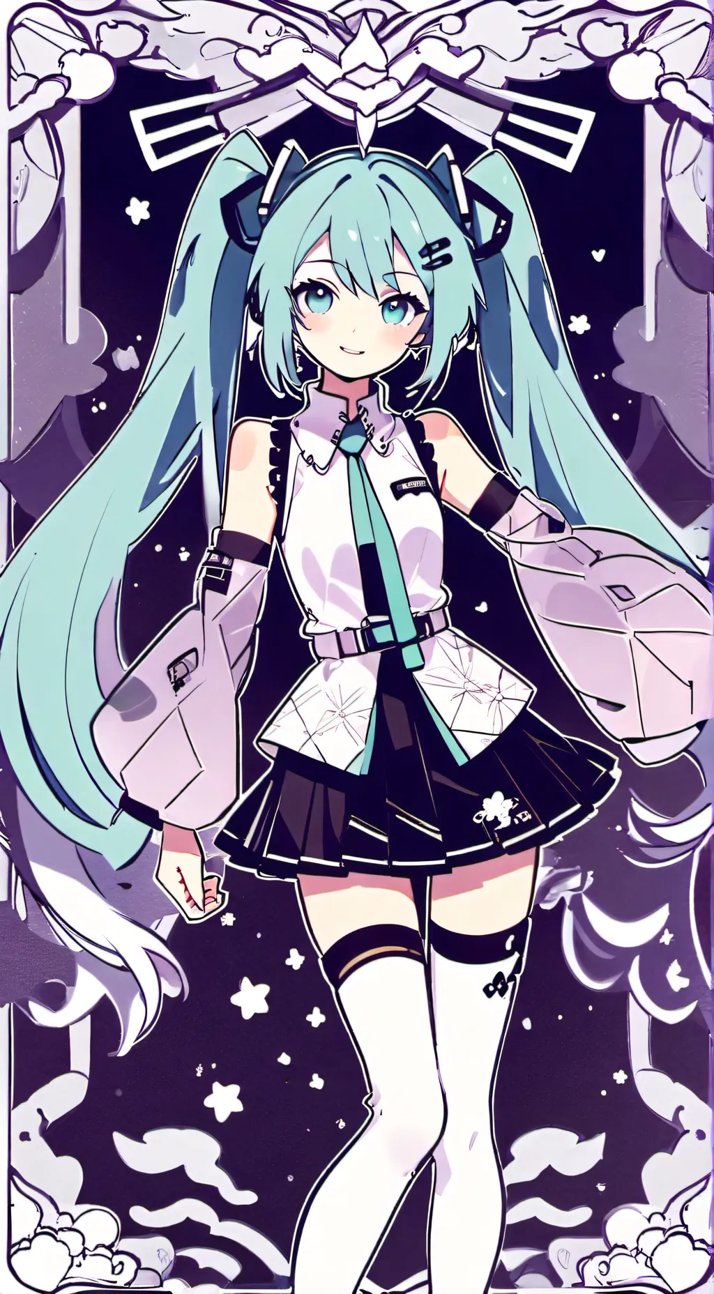 ai character: Miku tu amiga background
