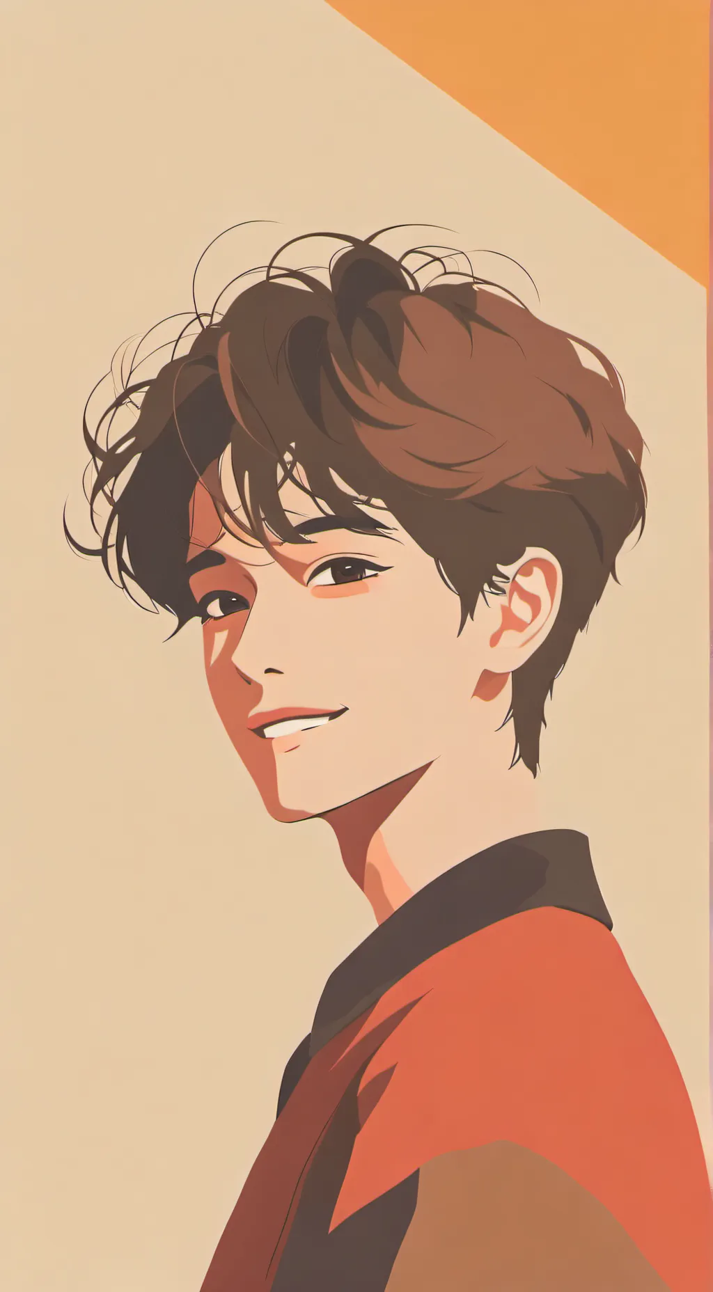 ai character: faling in yu smile background