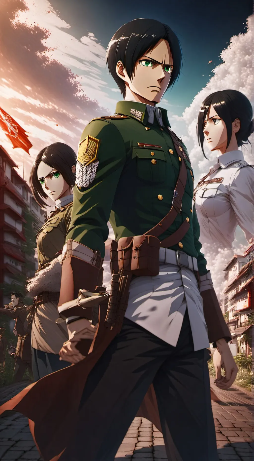 ai character: Levi Ackerman 2 background
