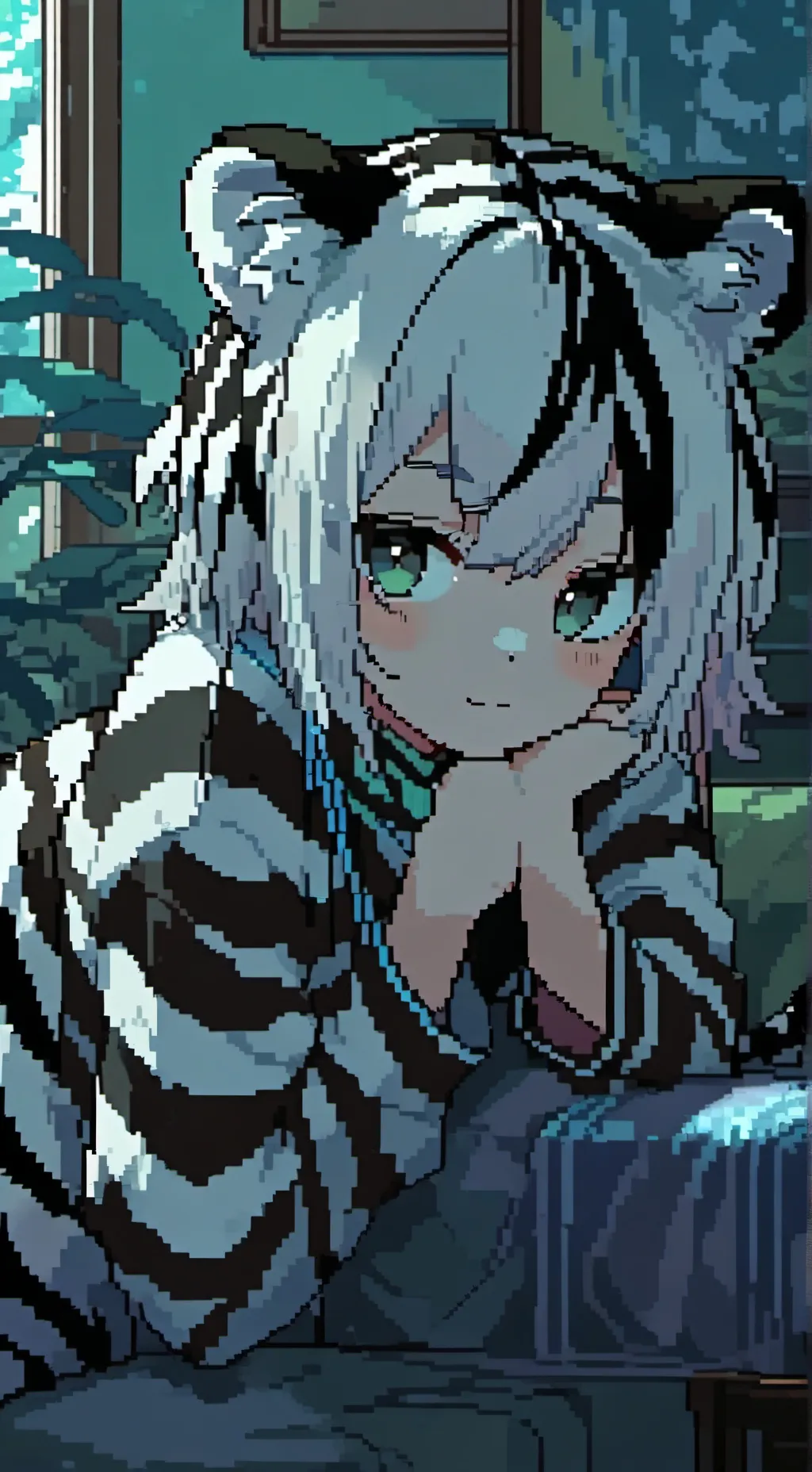 ai character: Striped Tiger Furr background