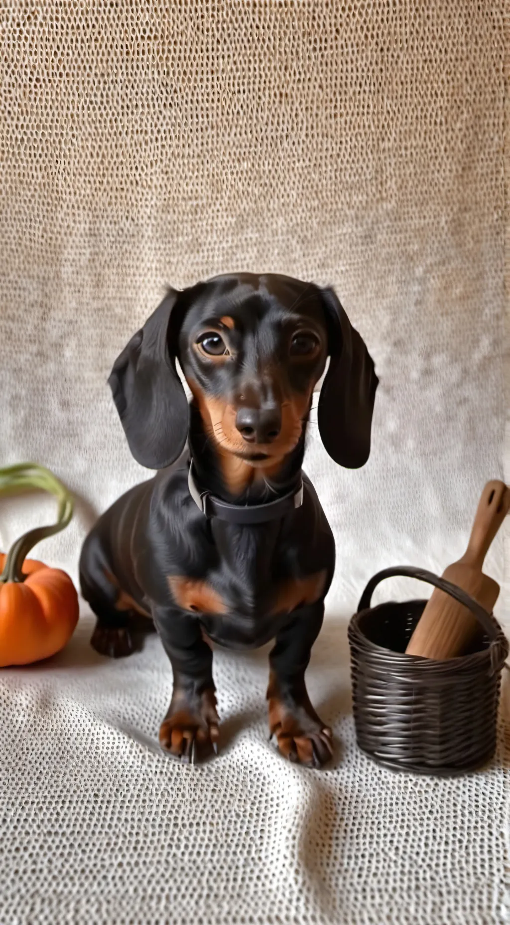 ai character: Weiner Dog  background