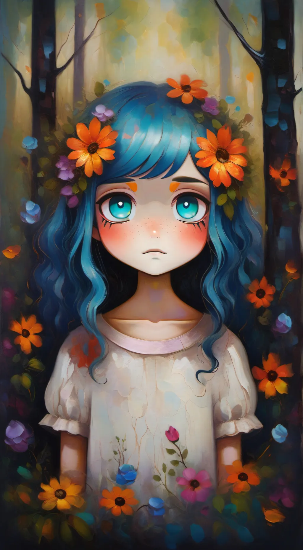 ai character: little girl :) background