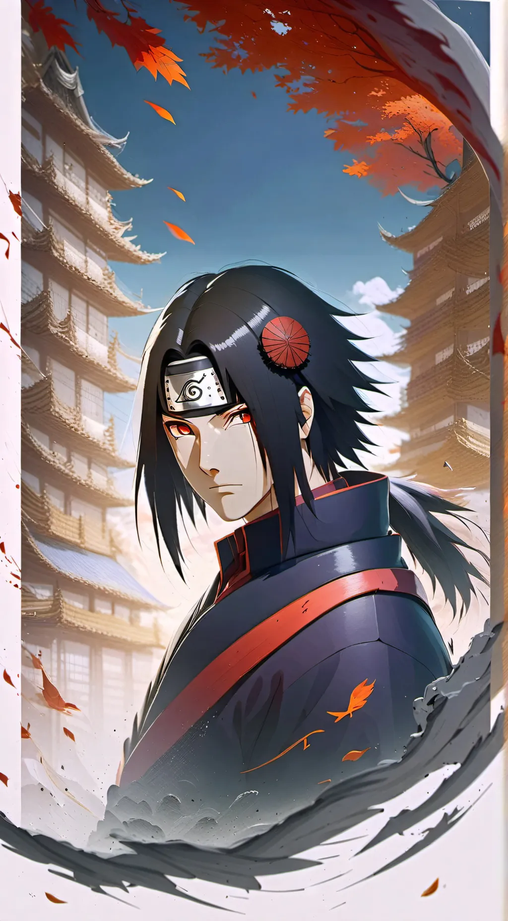 ai character: itachi Uchiwa  background