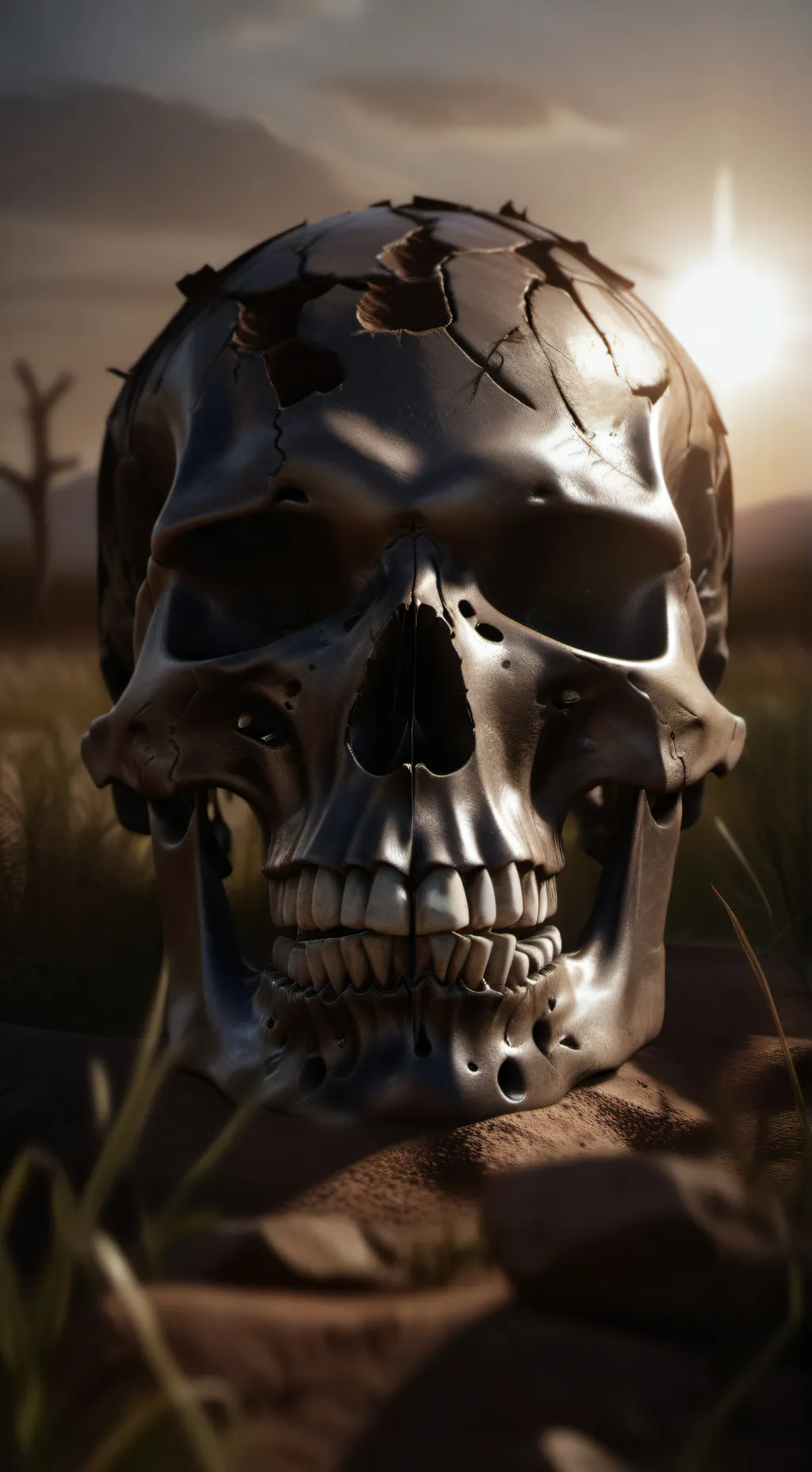 ai character: SKUELL background