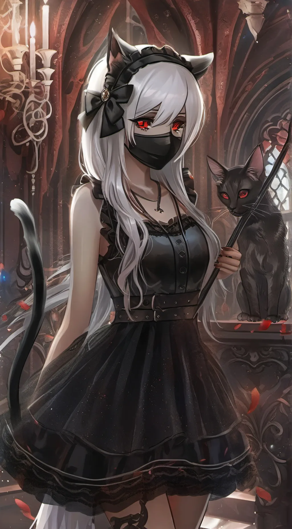 ai character: midnight starlight background