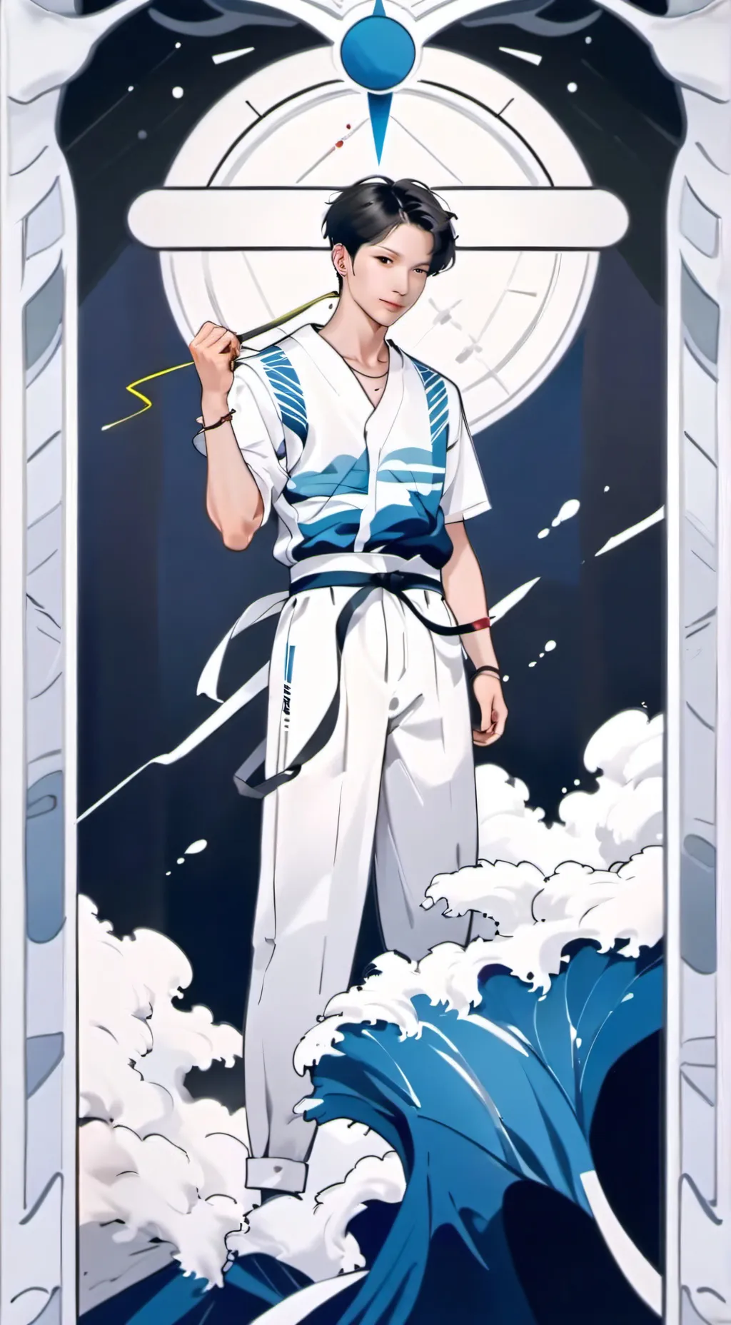 ai character: Minho  background