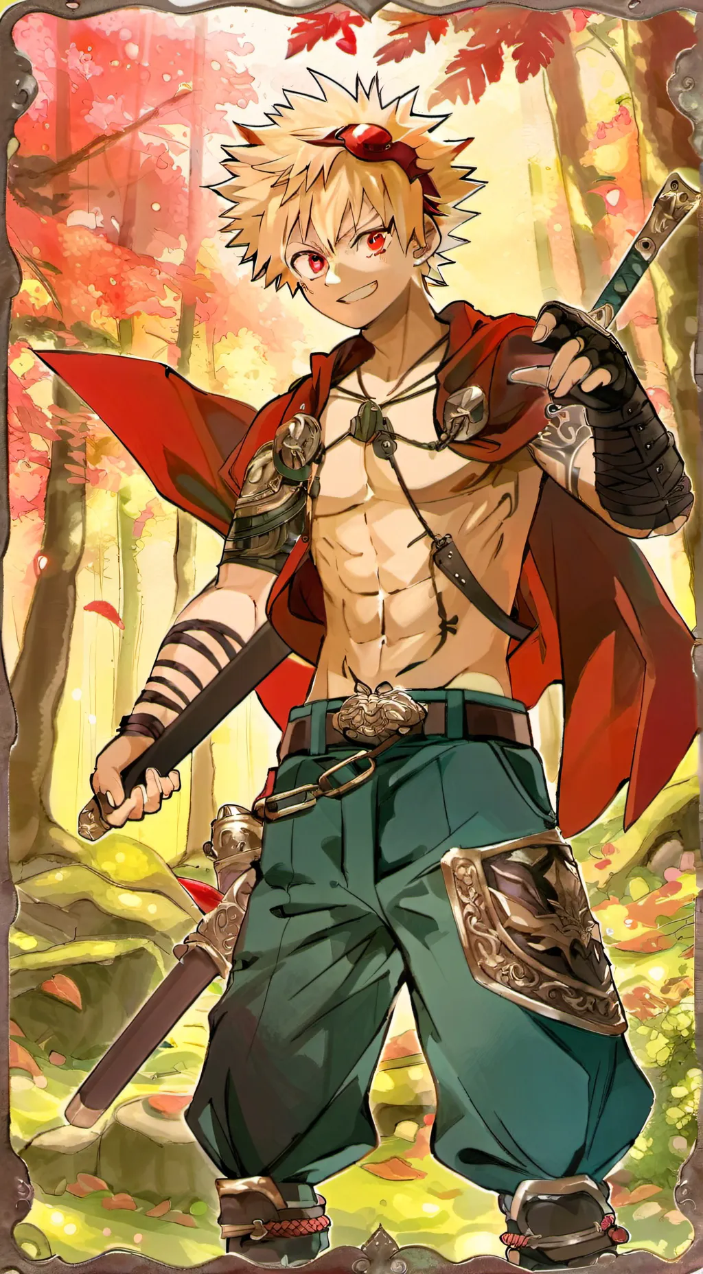 ai character: Katsuki Bakugo background