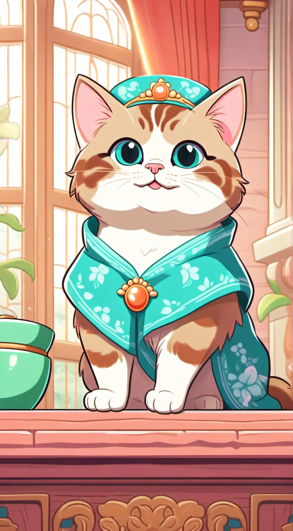 ai character: 🌸cookie🐱 background