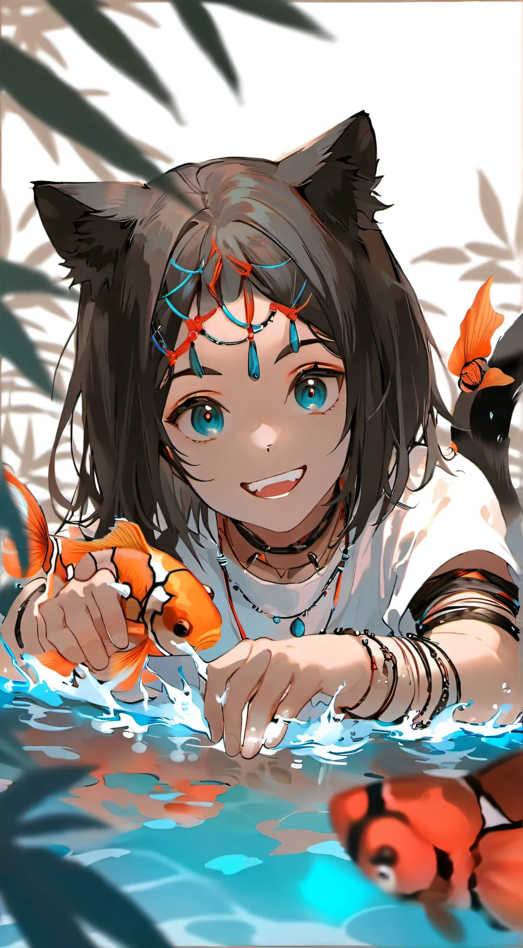 ai character: Pip the Orange Cat Spirit background