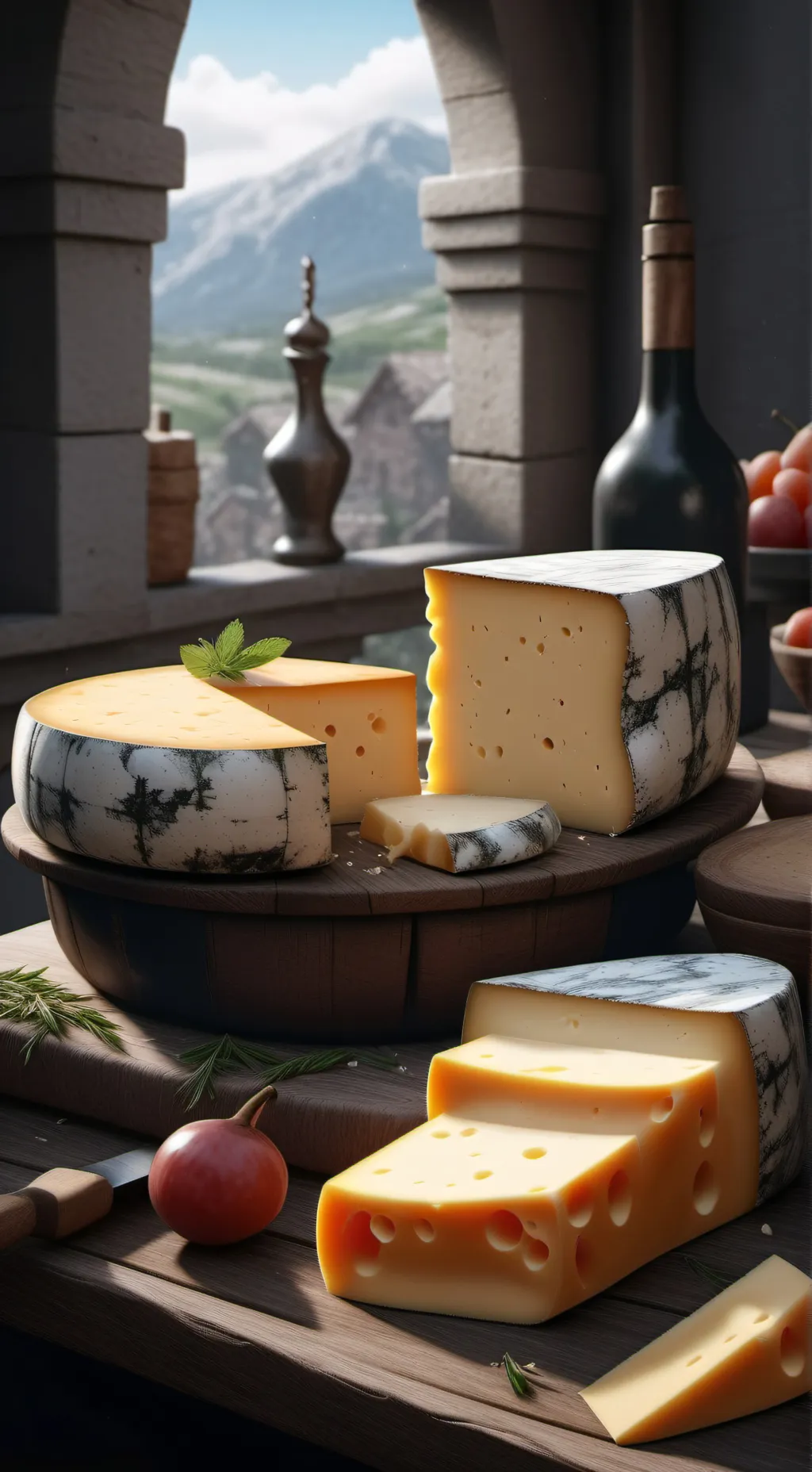ai character: Cheese background