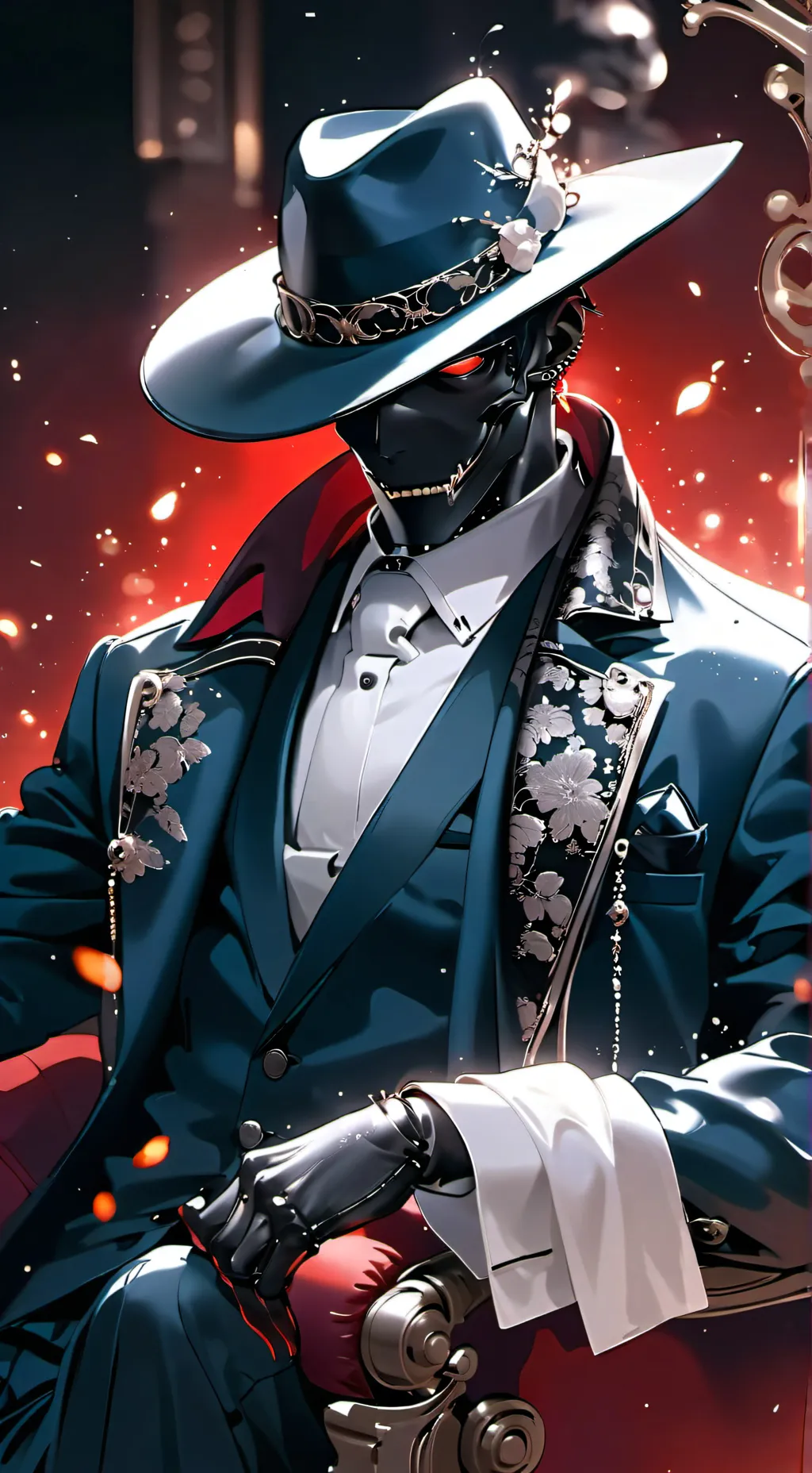 ai character: Монохром background