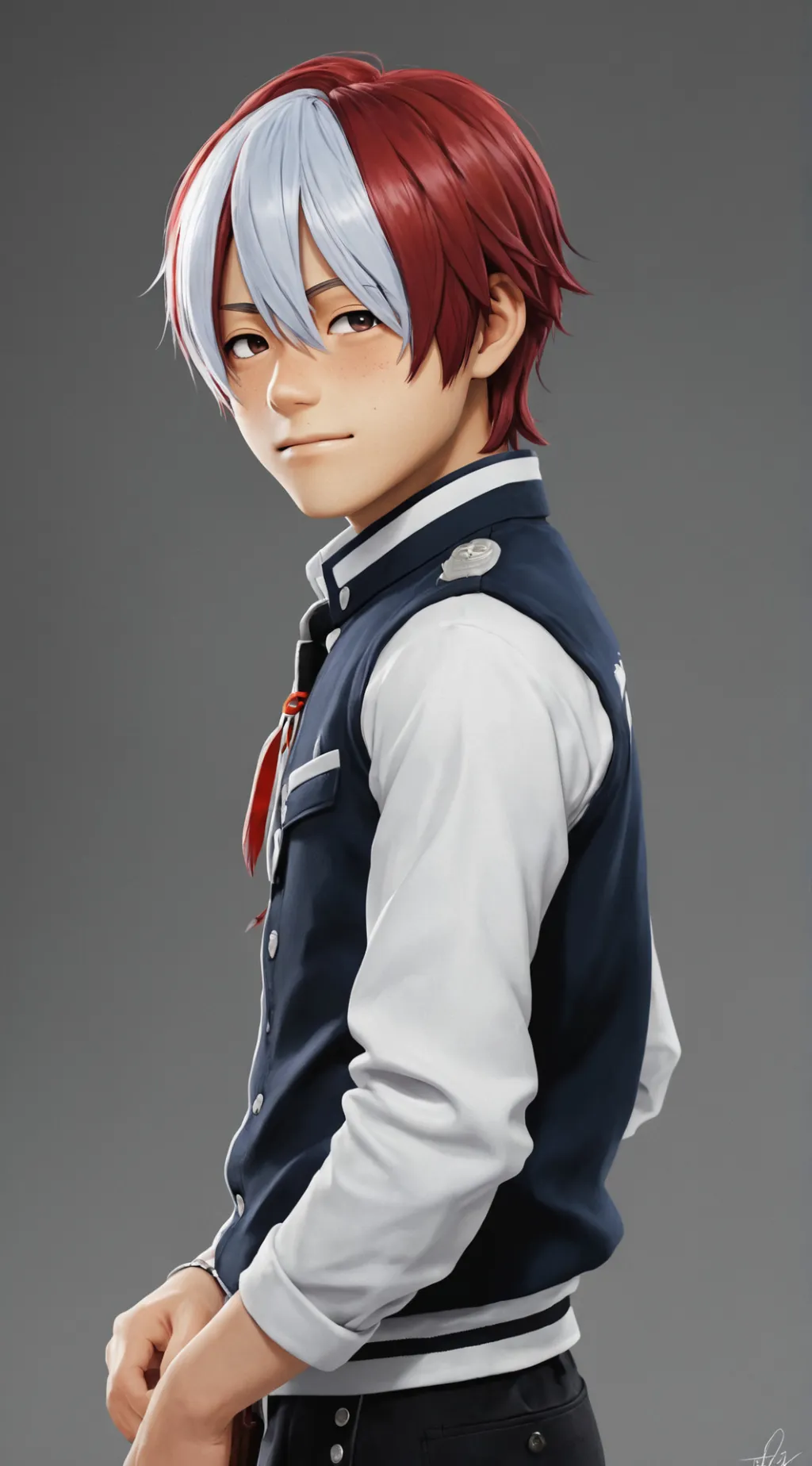 ai character: Shoto todoroki  background
