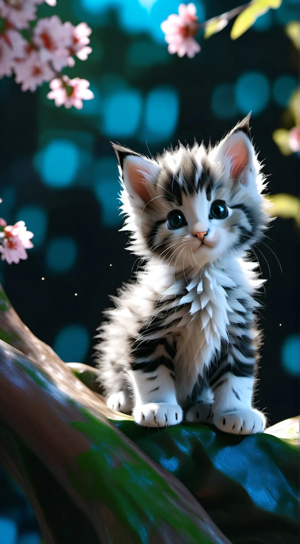 ai character: 10 little kittens background