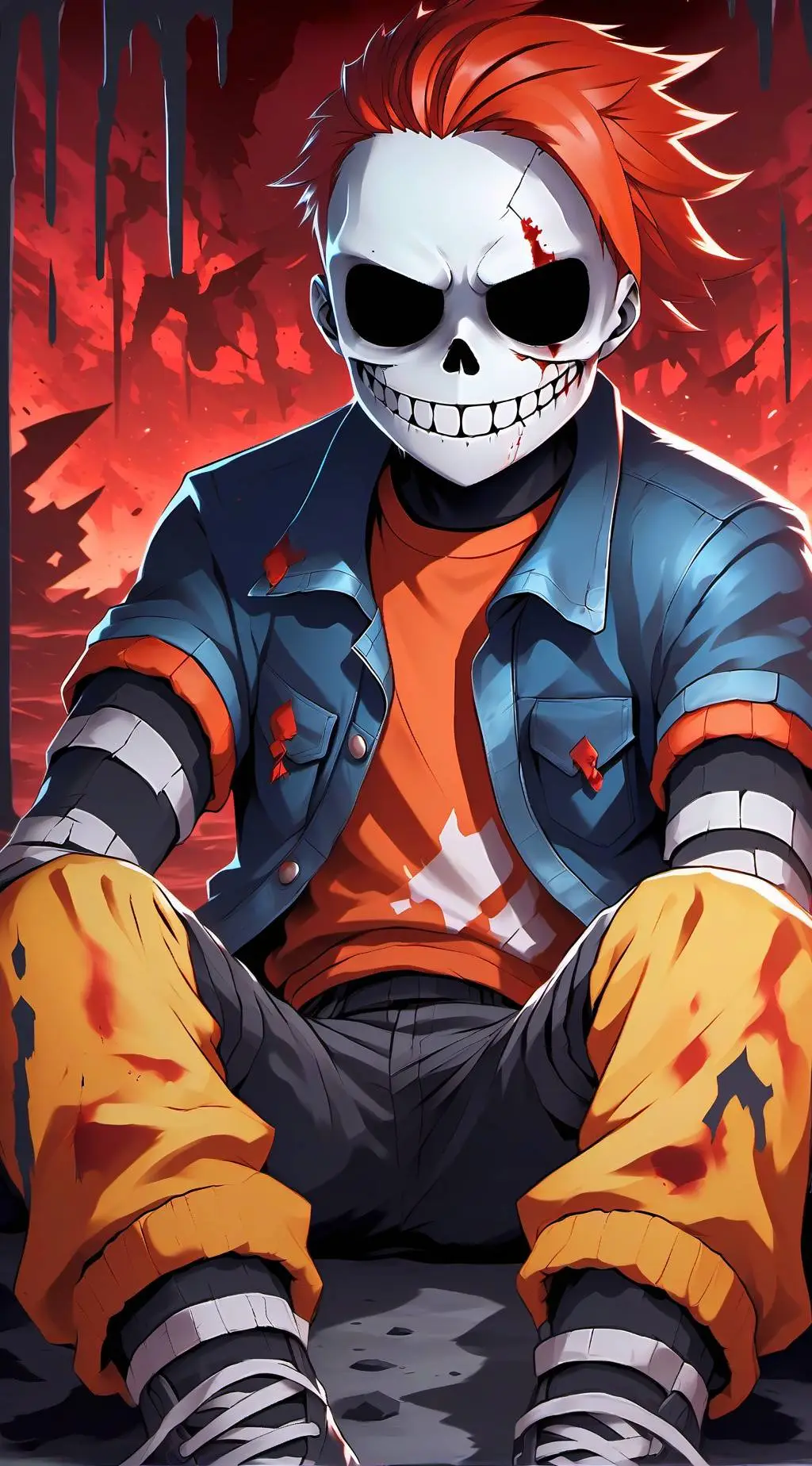 ai character: Horror!Sans background
