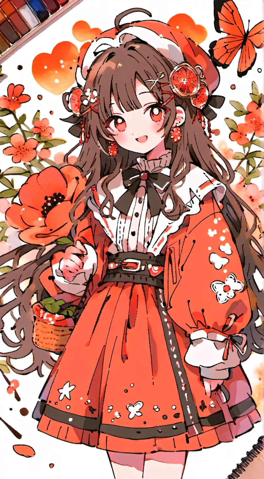ai character: rose background